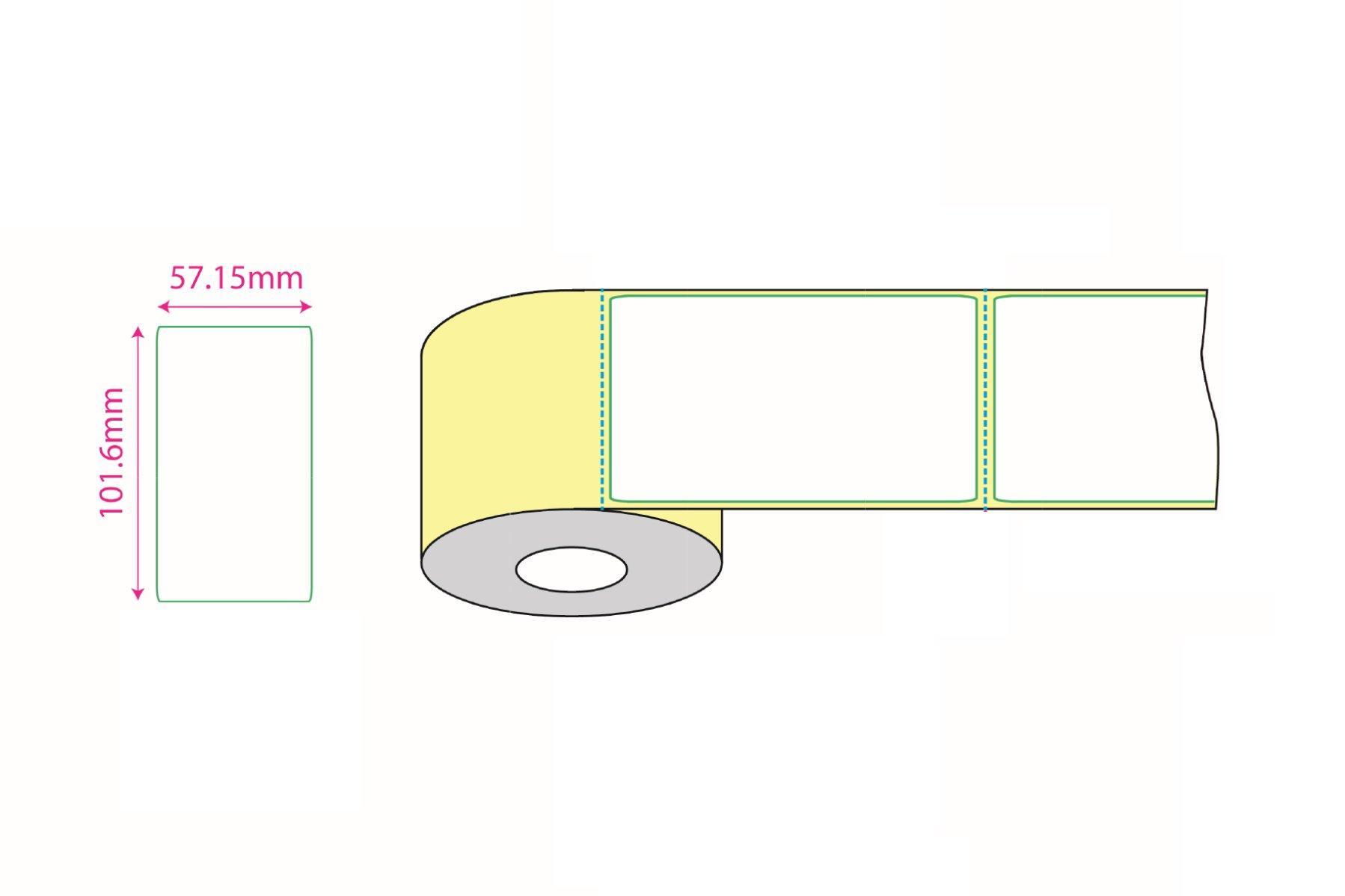 Nutritics Labels Zebra Printer Rectangles Label (57x101mm)