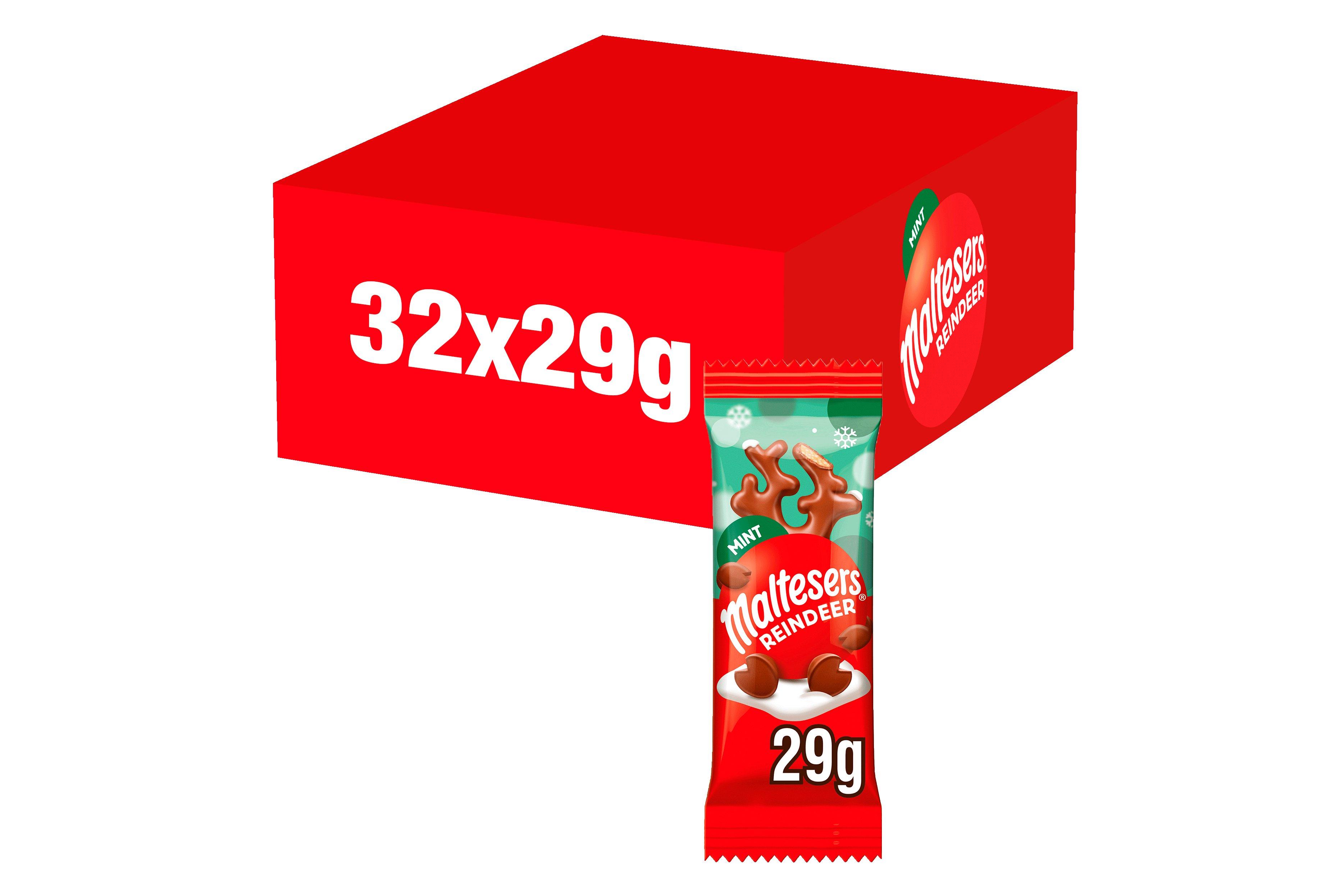 Maltesers Milk Chocolate Christmas Reindeer Bar Mint 29g
