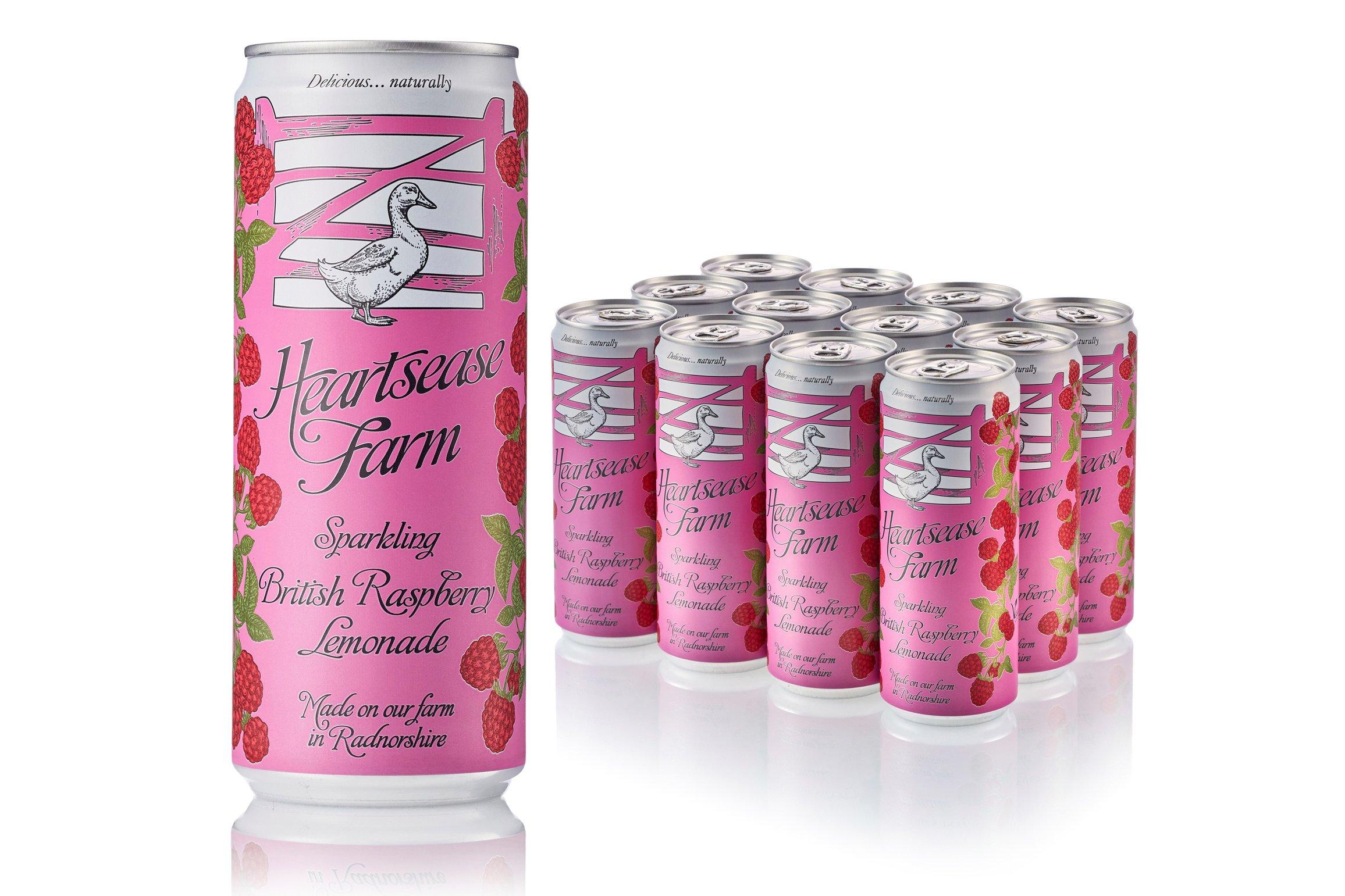 Heartsease Farm Sparkling Raspberry Lemonade Cans