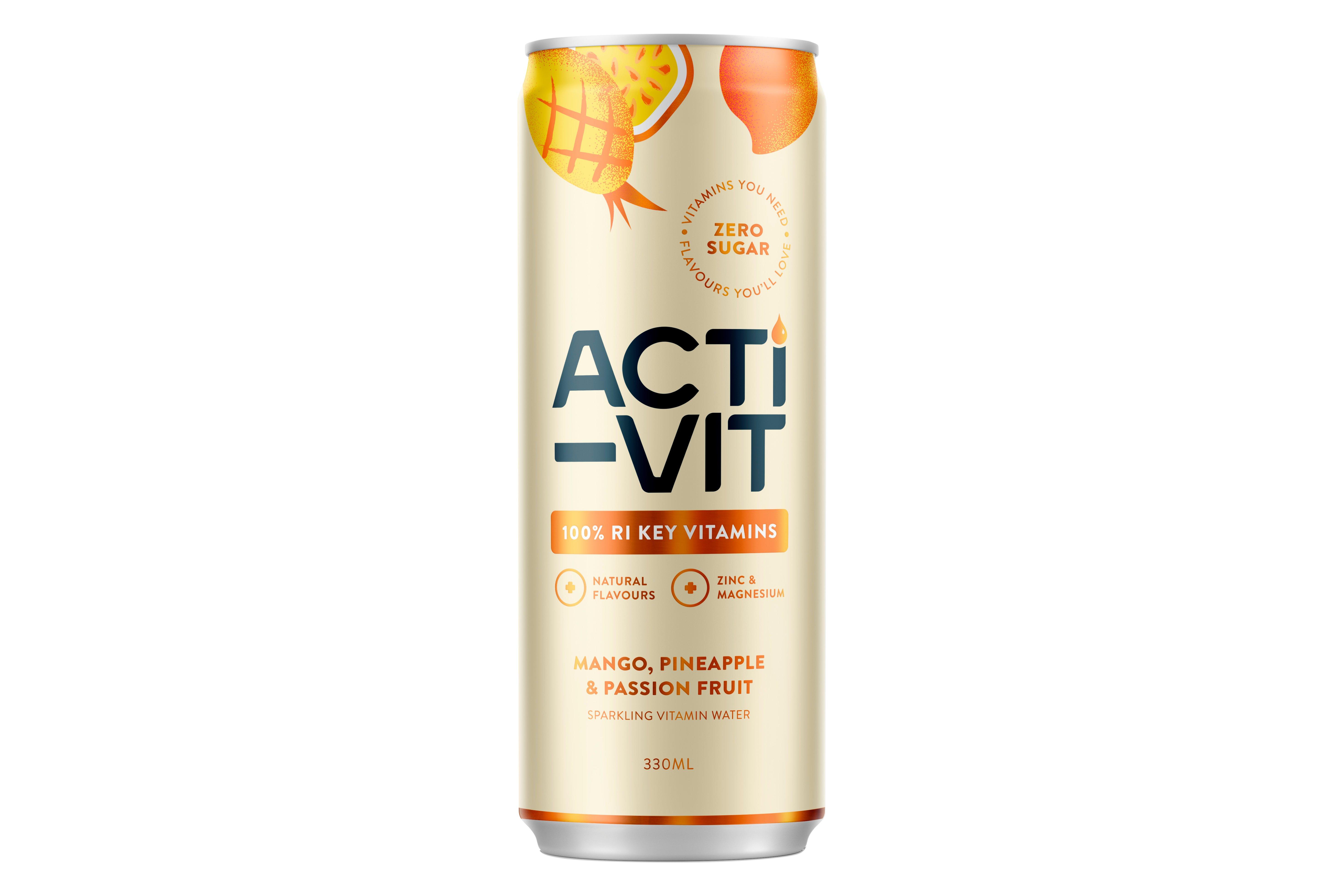 Acti-Vit Mango, Pineapple, and Passion Fruit Sparkling Water