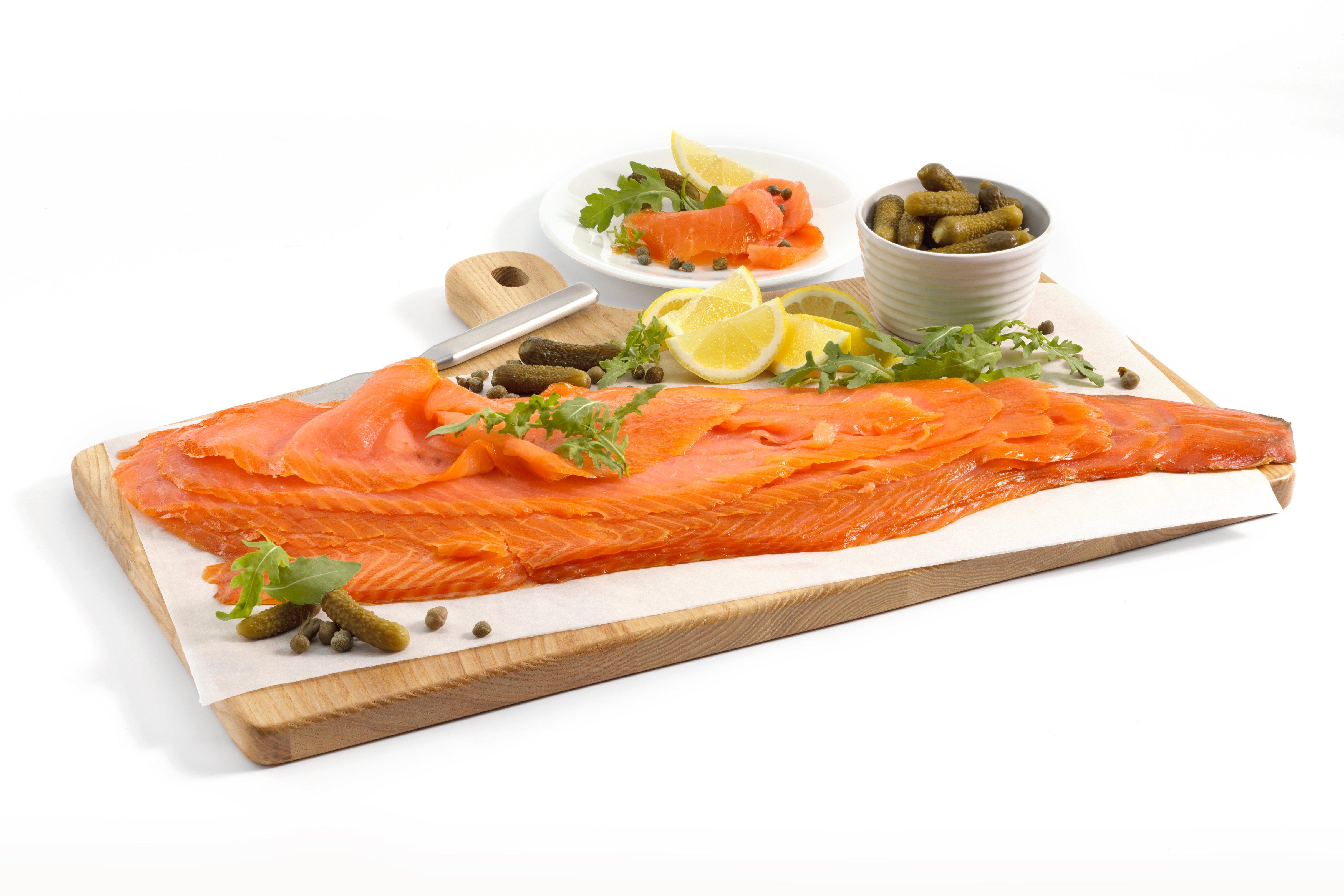 JCS Long Sliced Smoked Salmon (Skin On)