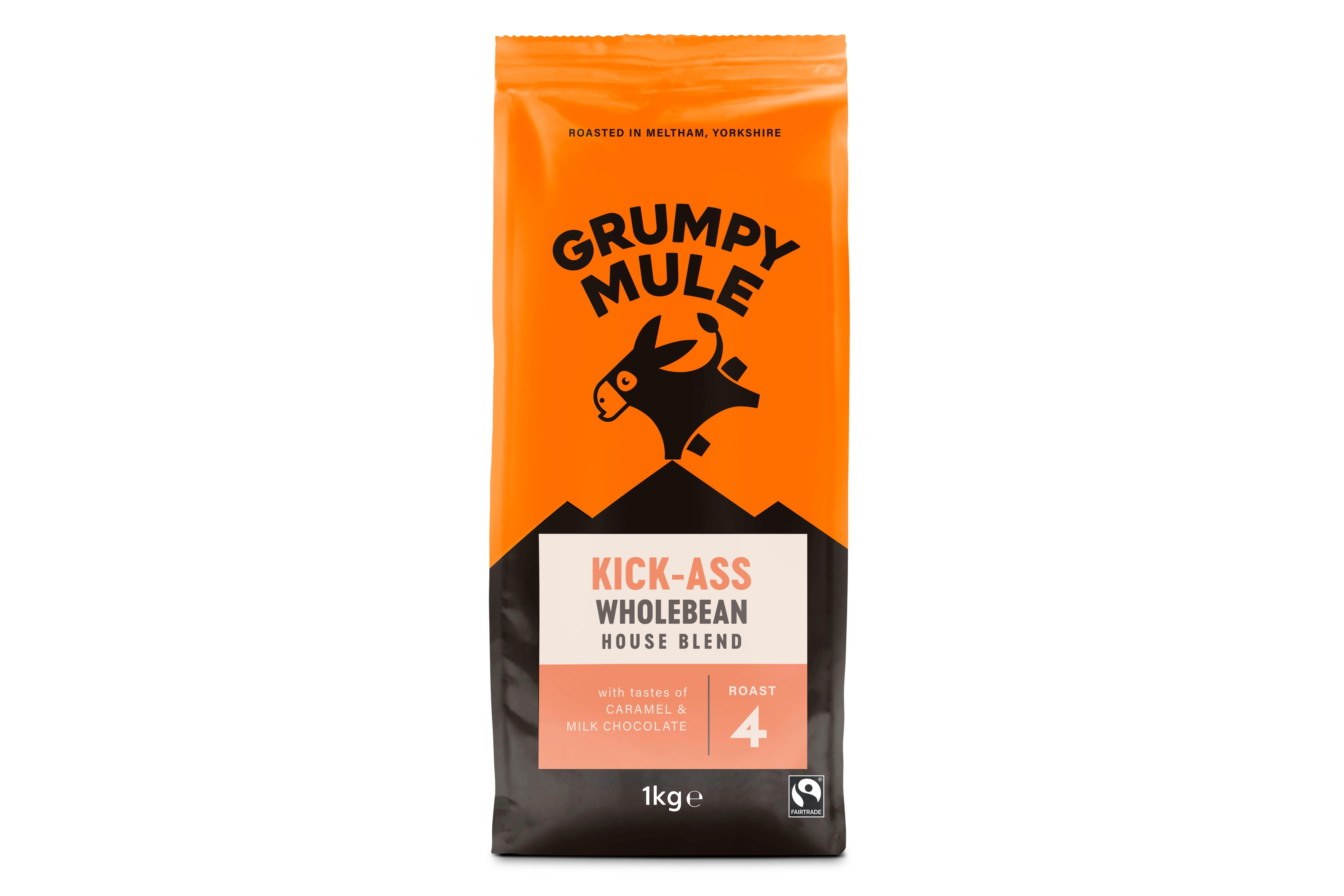 Grumpy Mule WB Kick Ass House Blend Coffee Beans