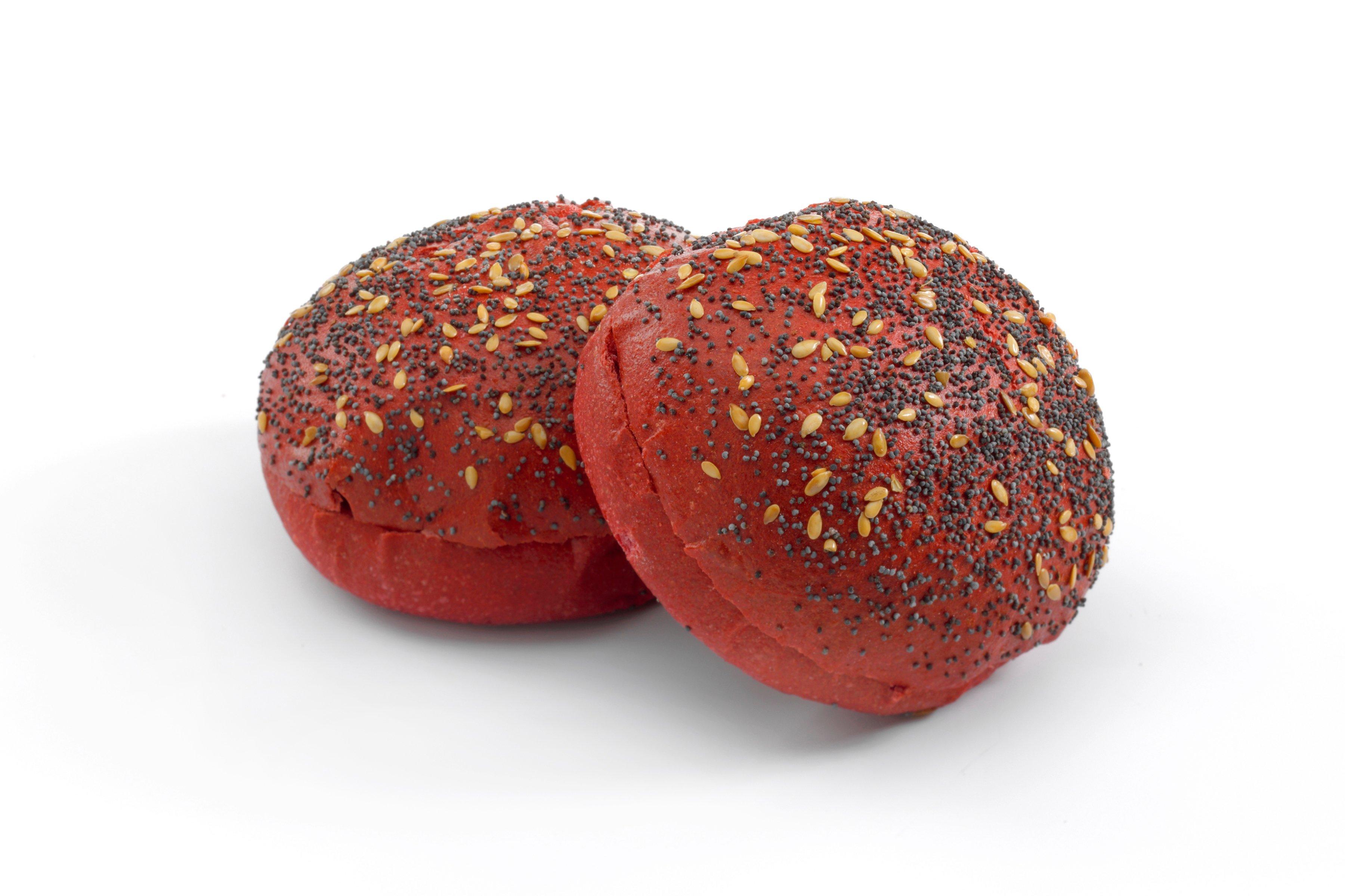 La Boulangerie 3.5" Fully Baked Seeded Beetroot Burger Buns