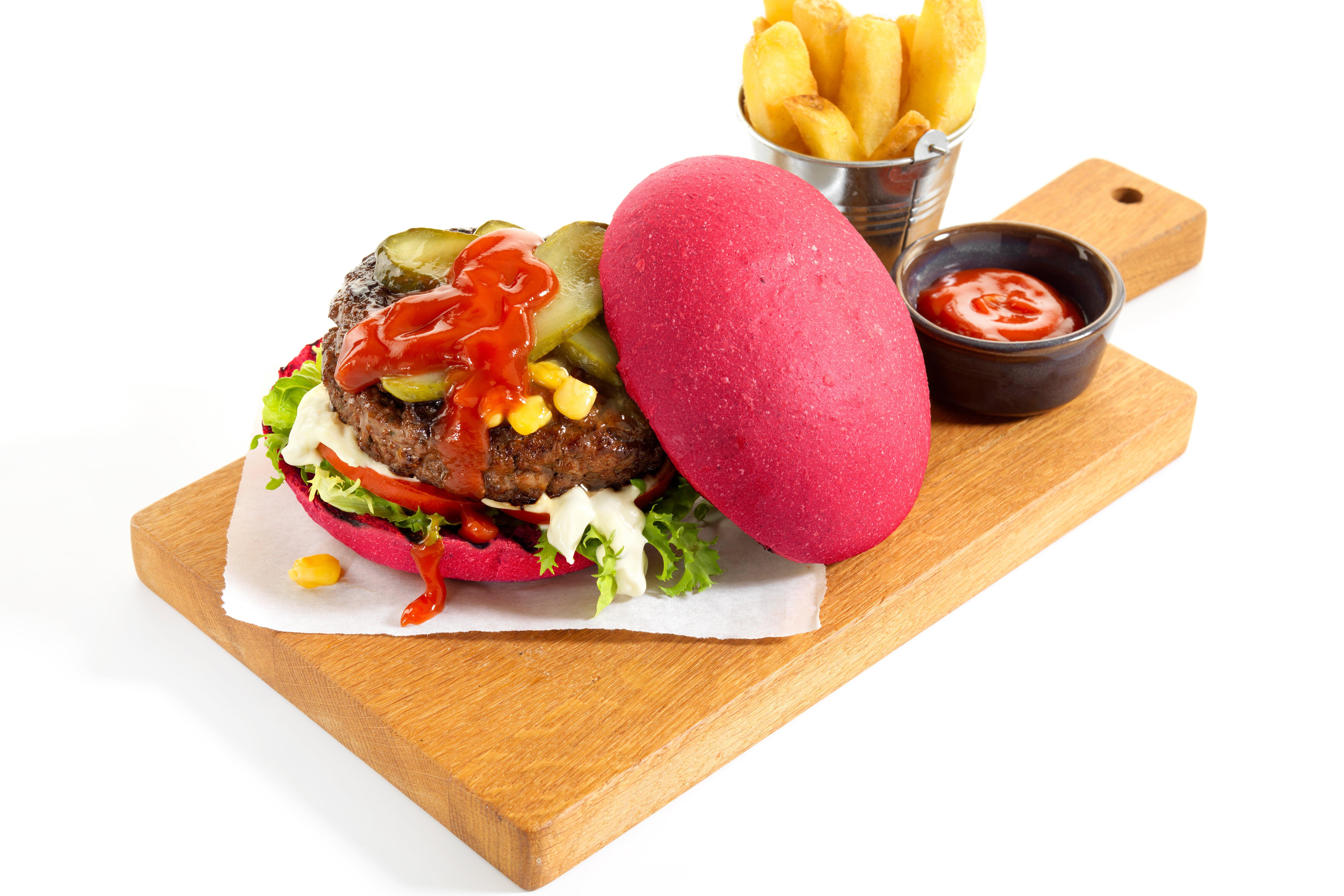 La Boulangerie 3.5" Fully Baked Plain Beetroot Burger Bun