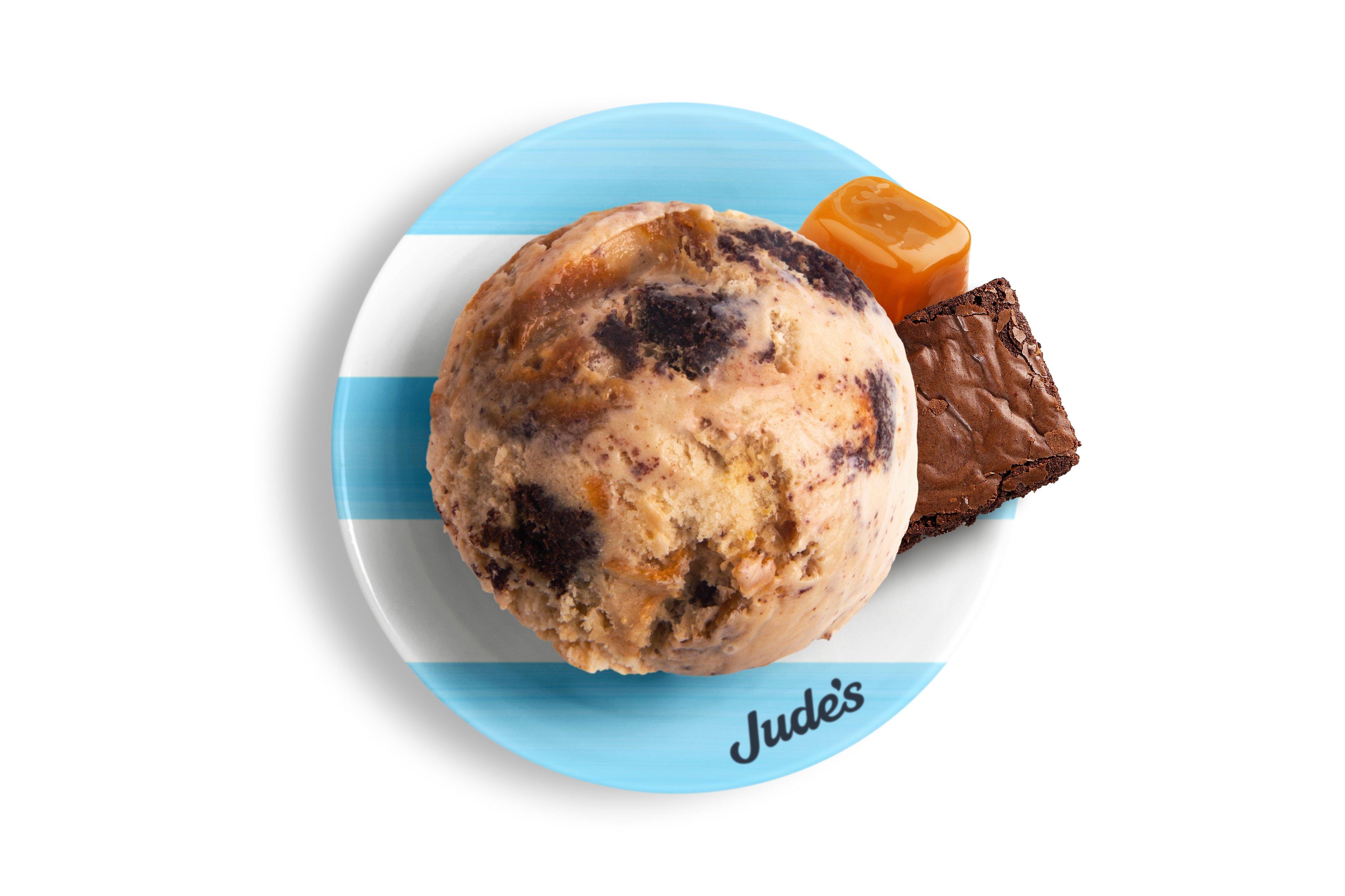 Jude's Caramel Cookie Dough Brownie Ice Cream