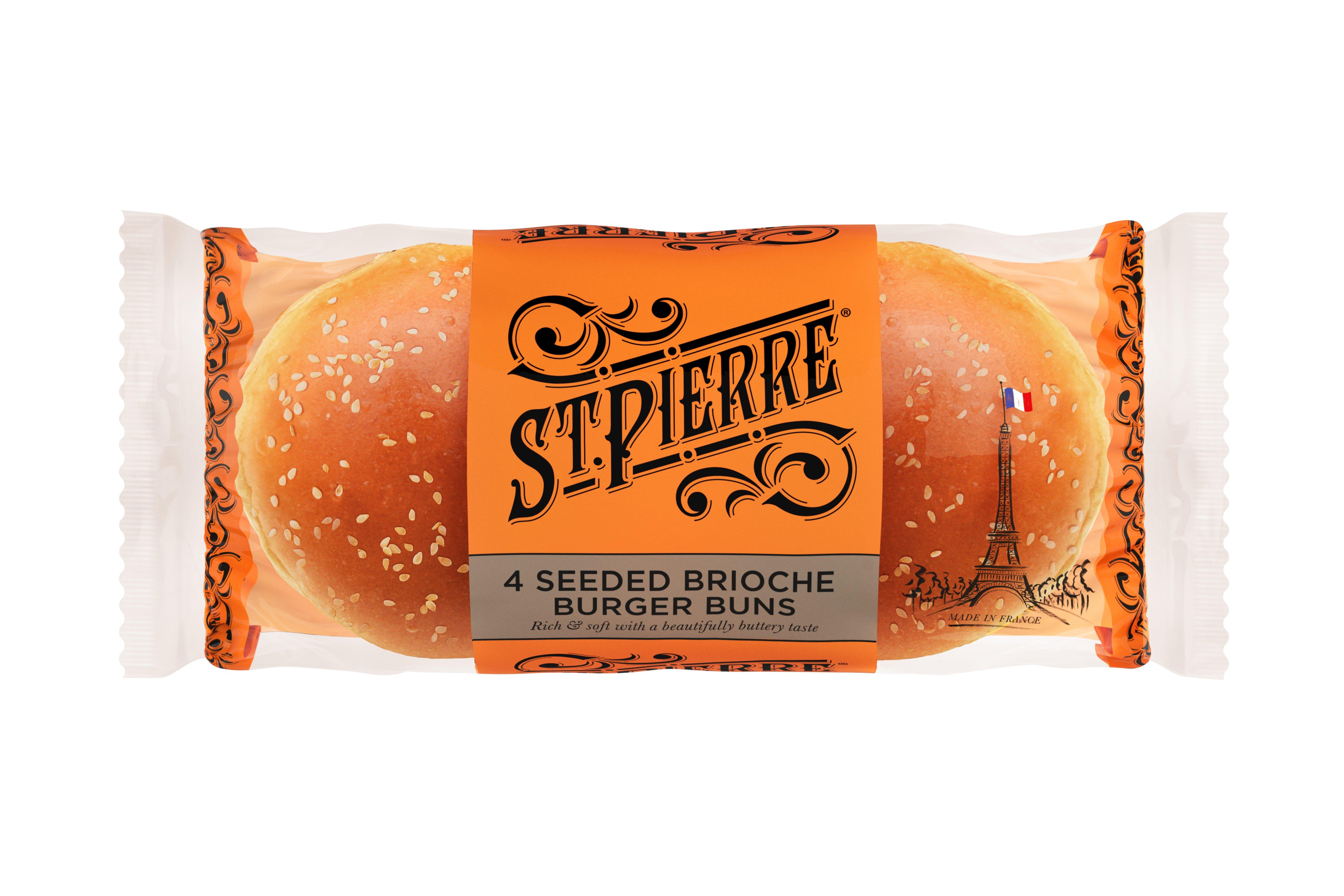 St Pierre 4.5" Seeded Brioche Burger Bun