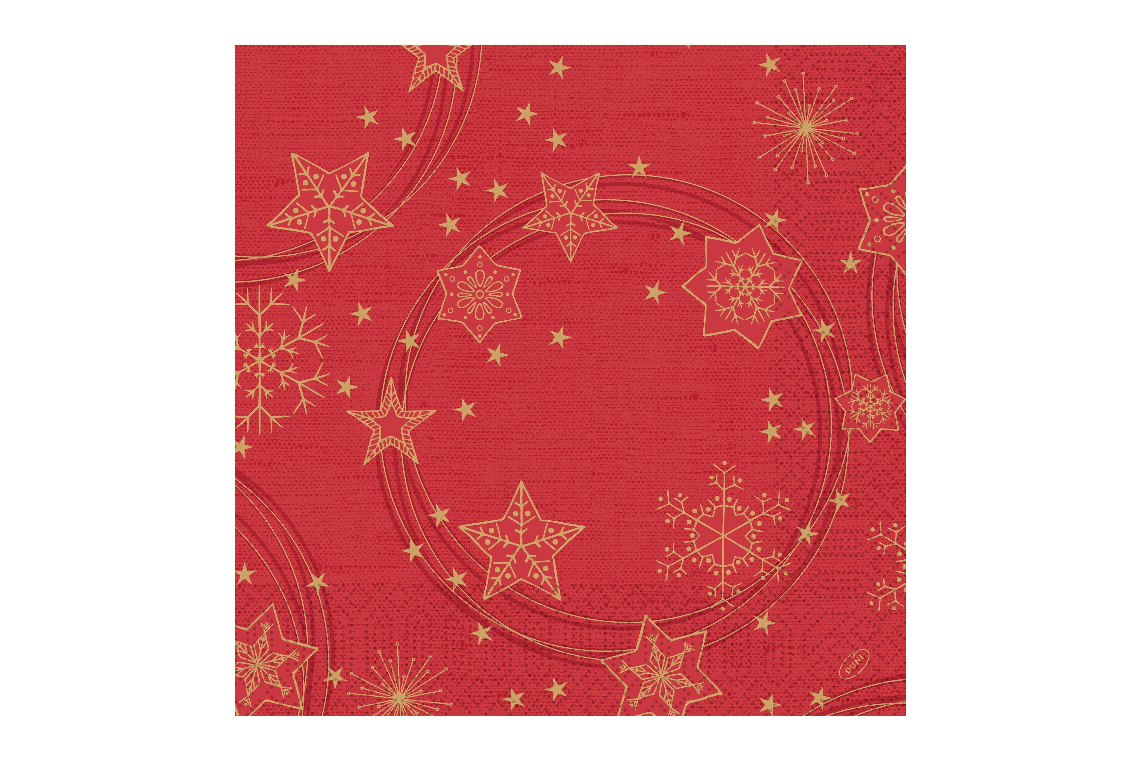 Duni Star Shine Red Napkins 40 x 40cm 3Ply