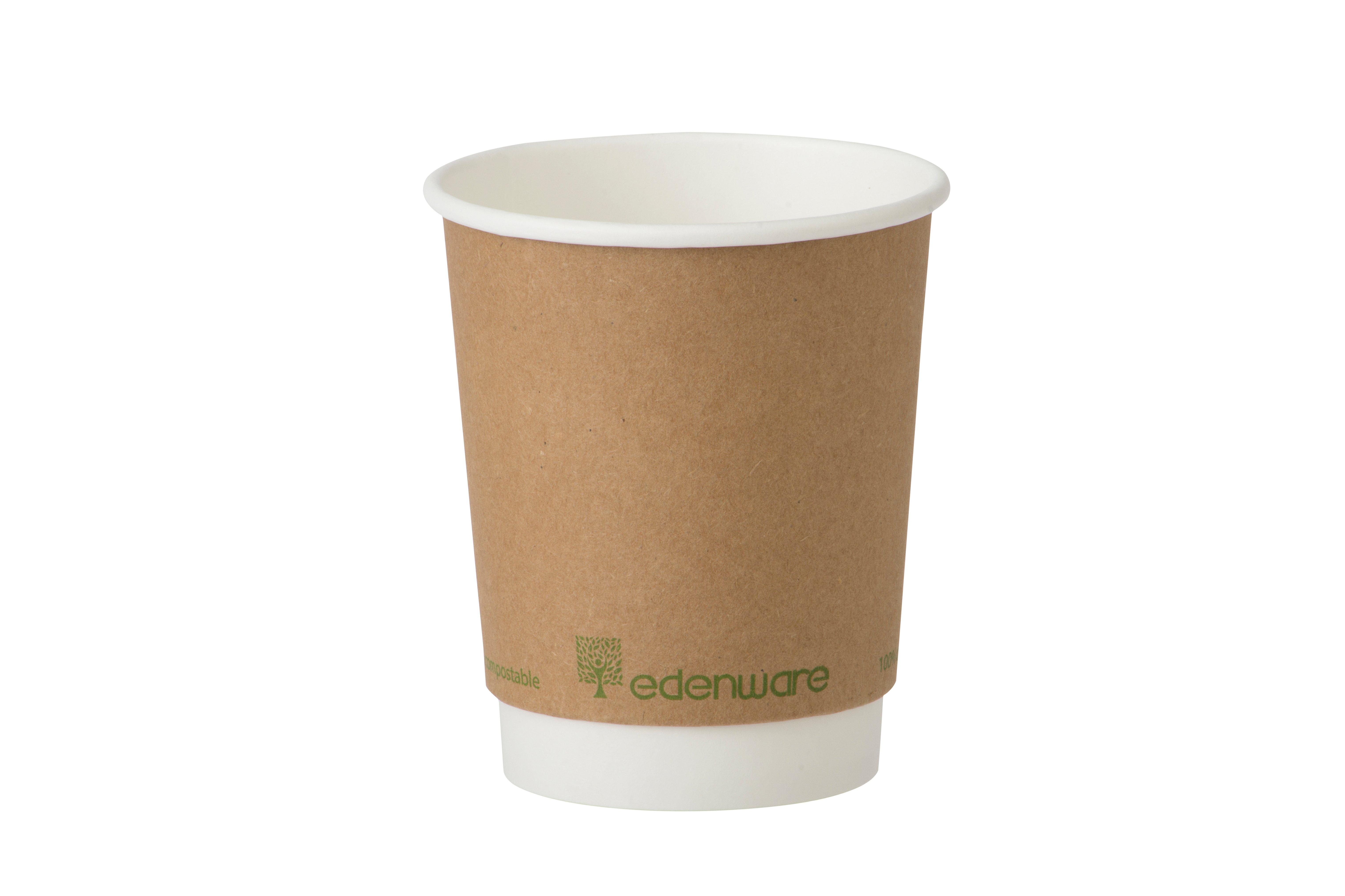 Edenware Double Wall Kraft Hot Cups - 12oz