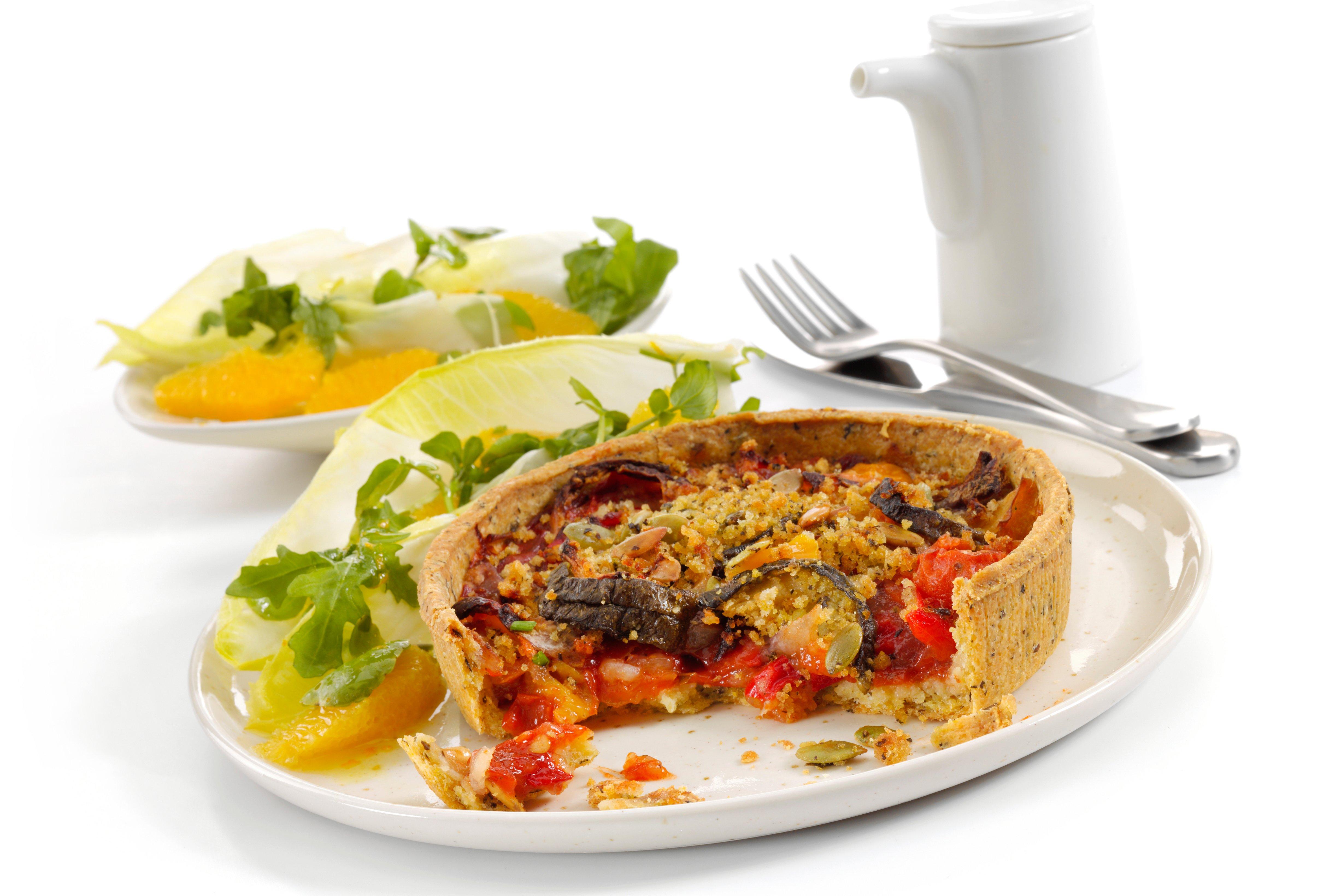 Mediterranean Vegetable & Basil Tart