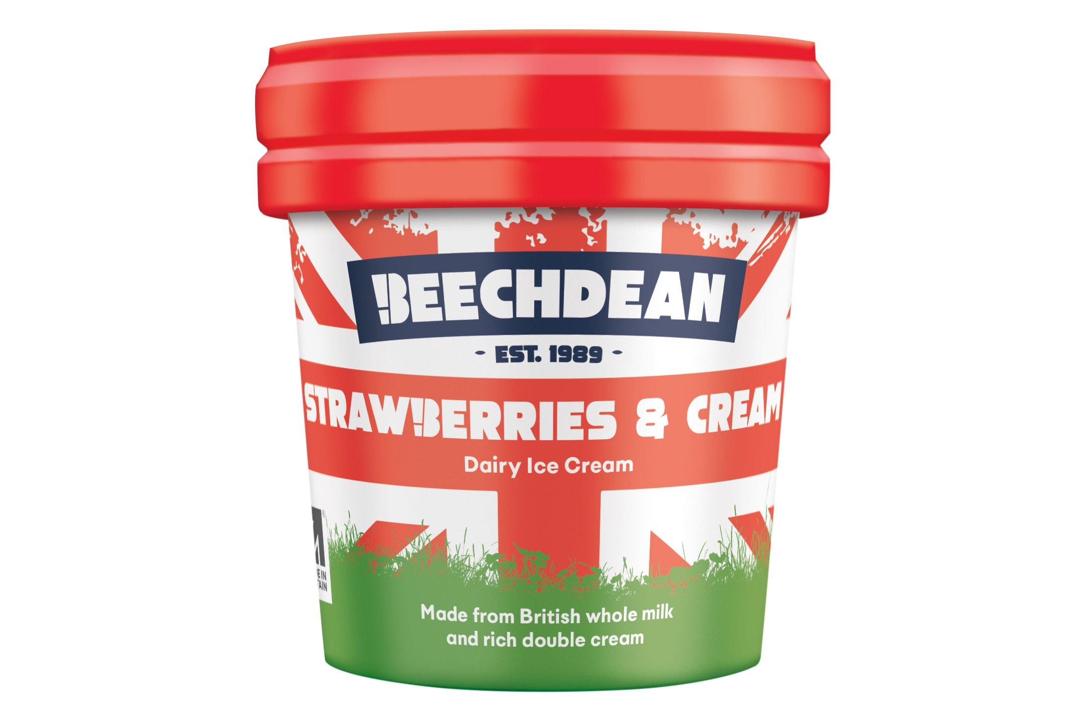 Beechdean Strawberries & Cream Dairy Ice Cream