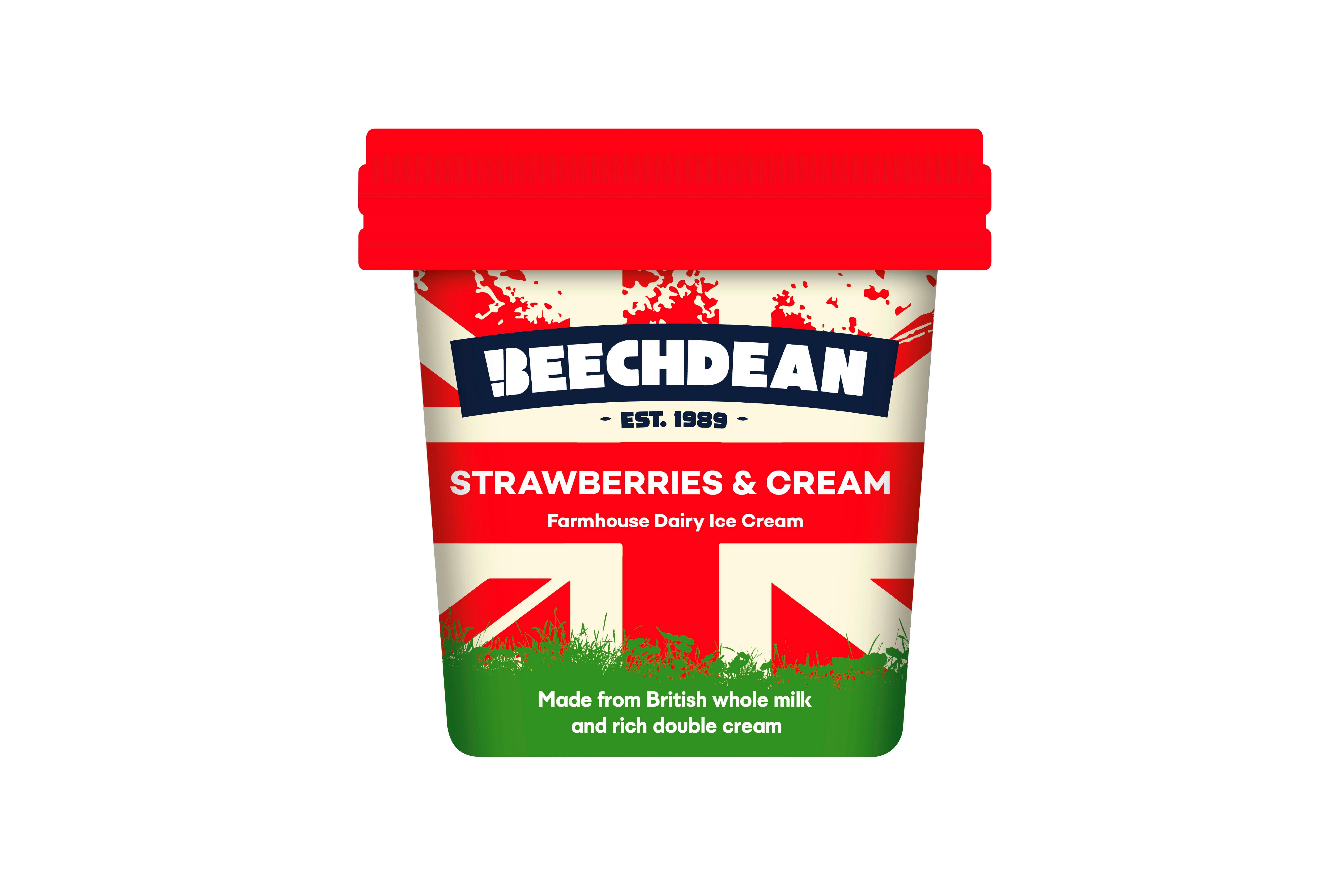 Beechdean Strawberries & Cream Dairy Ice Cream