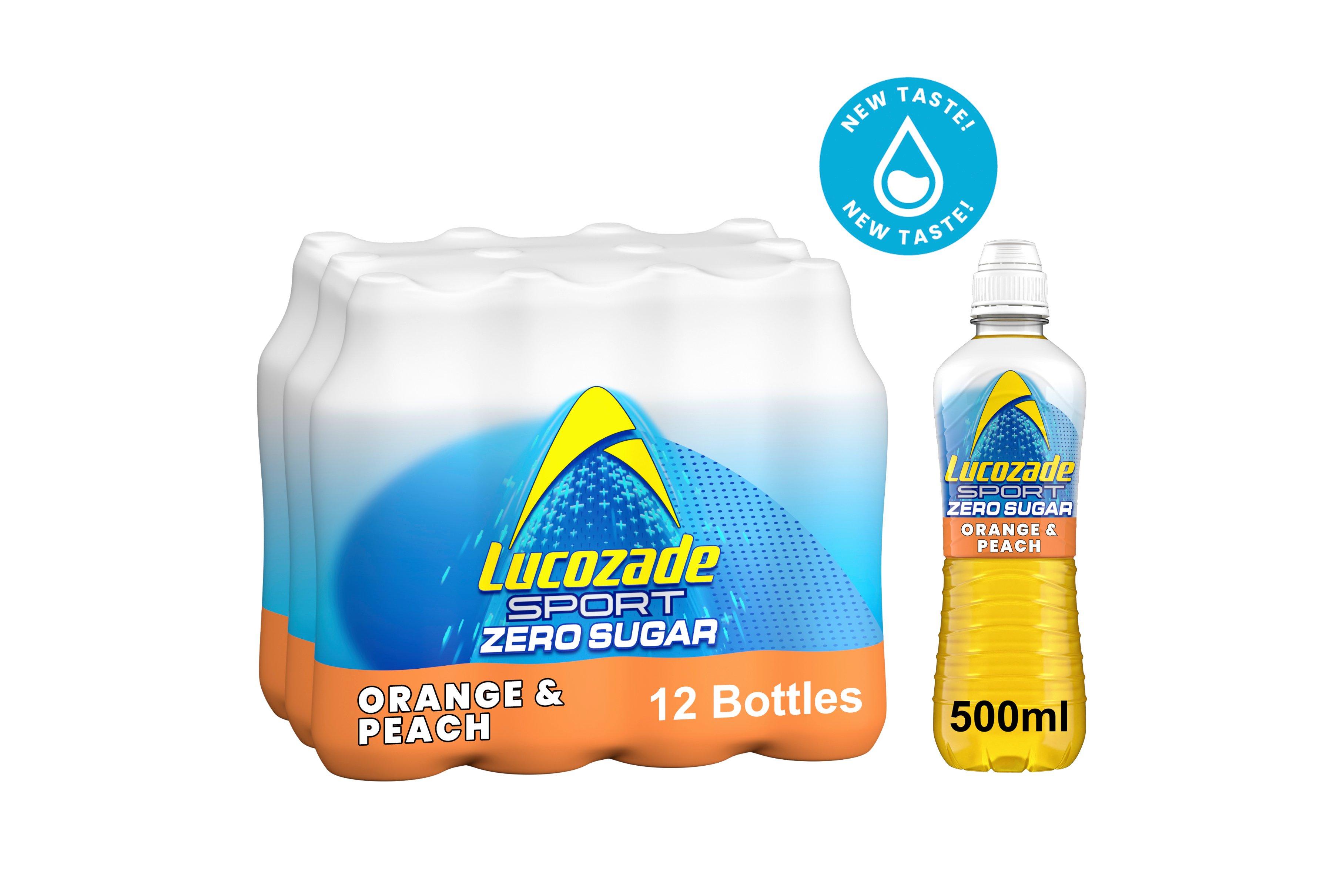 Lucozade Sport Zero Orange and Peach