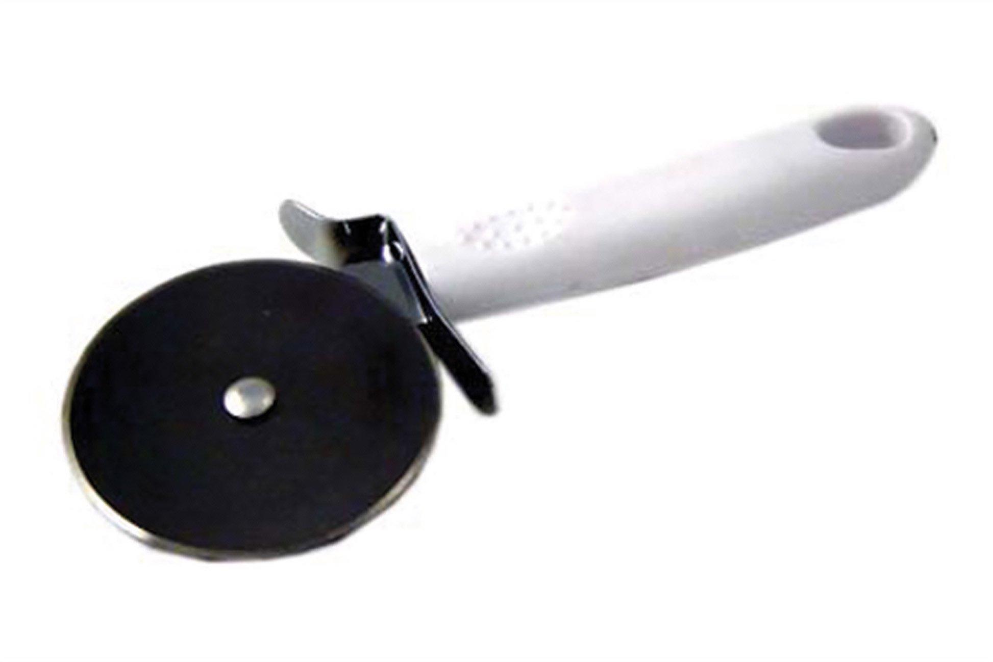Pizza Cutter With White Plastic Handle 10cm