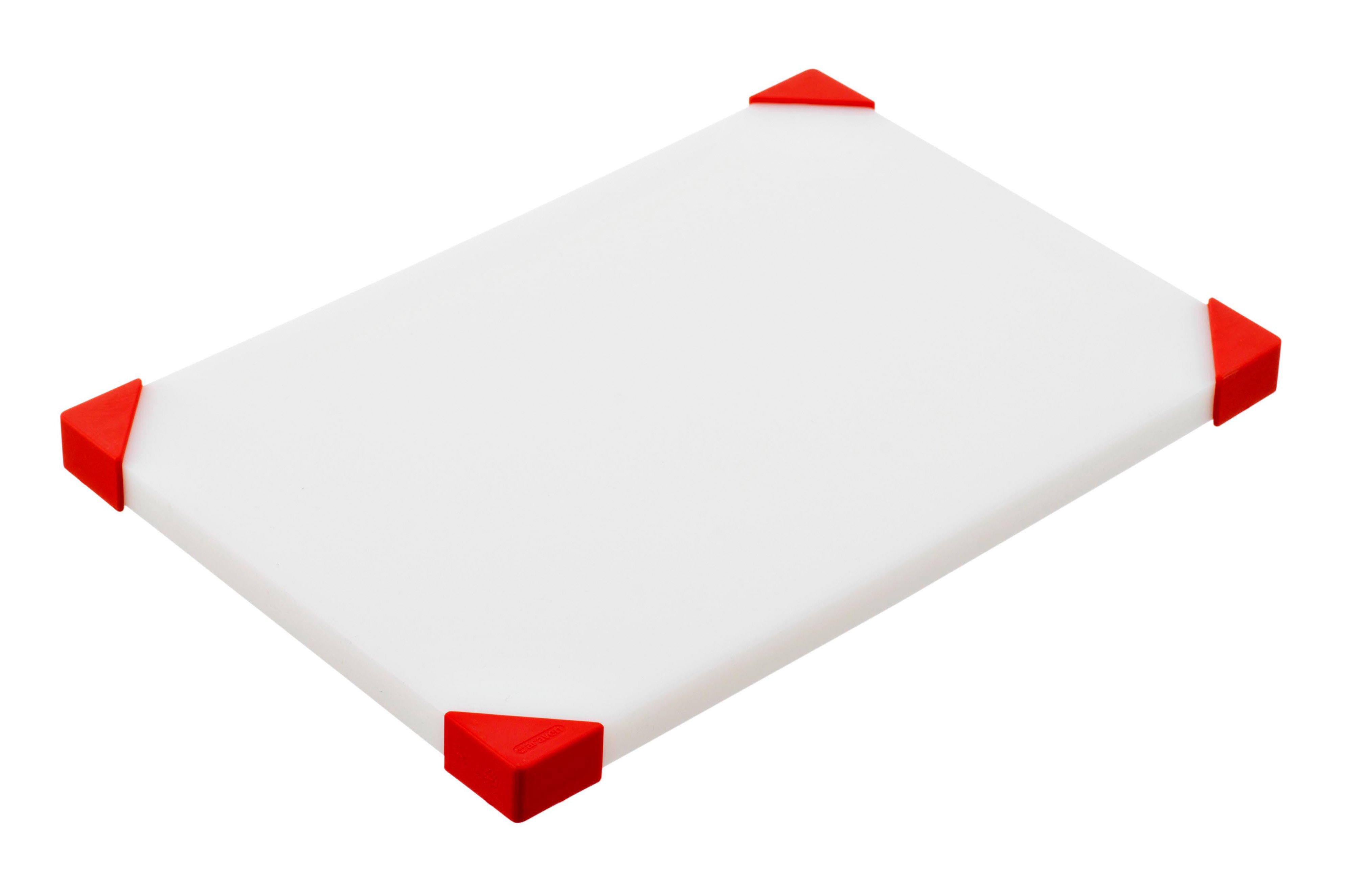 White Chopping Board with Red Corners