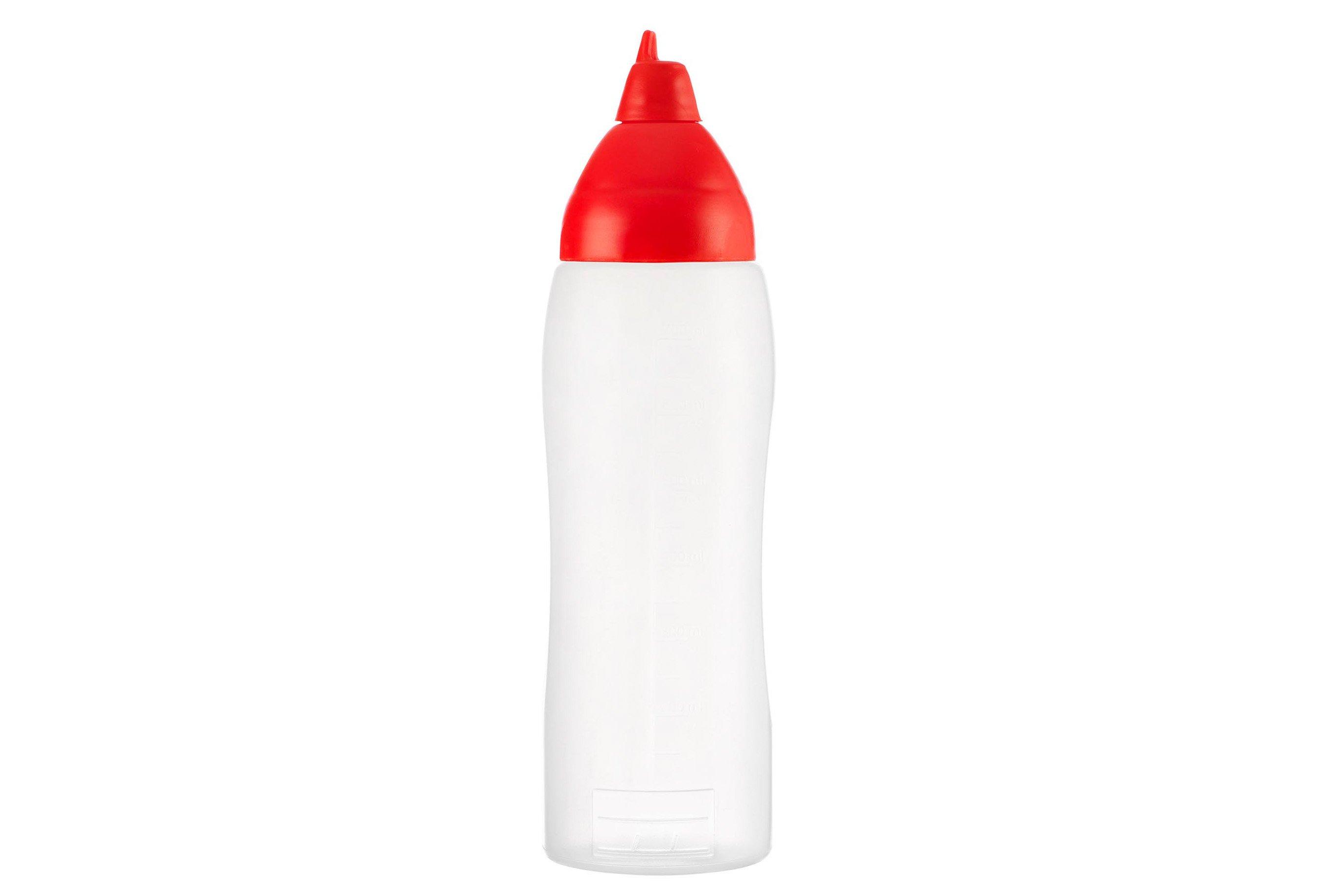 Non Drip Sauce Bottle with Red Lid 750ml