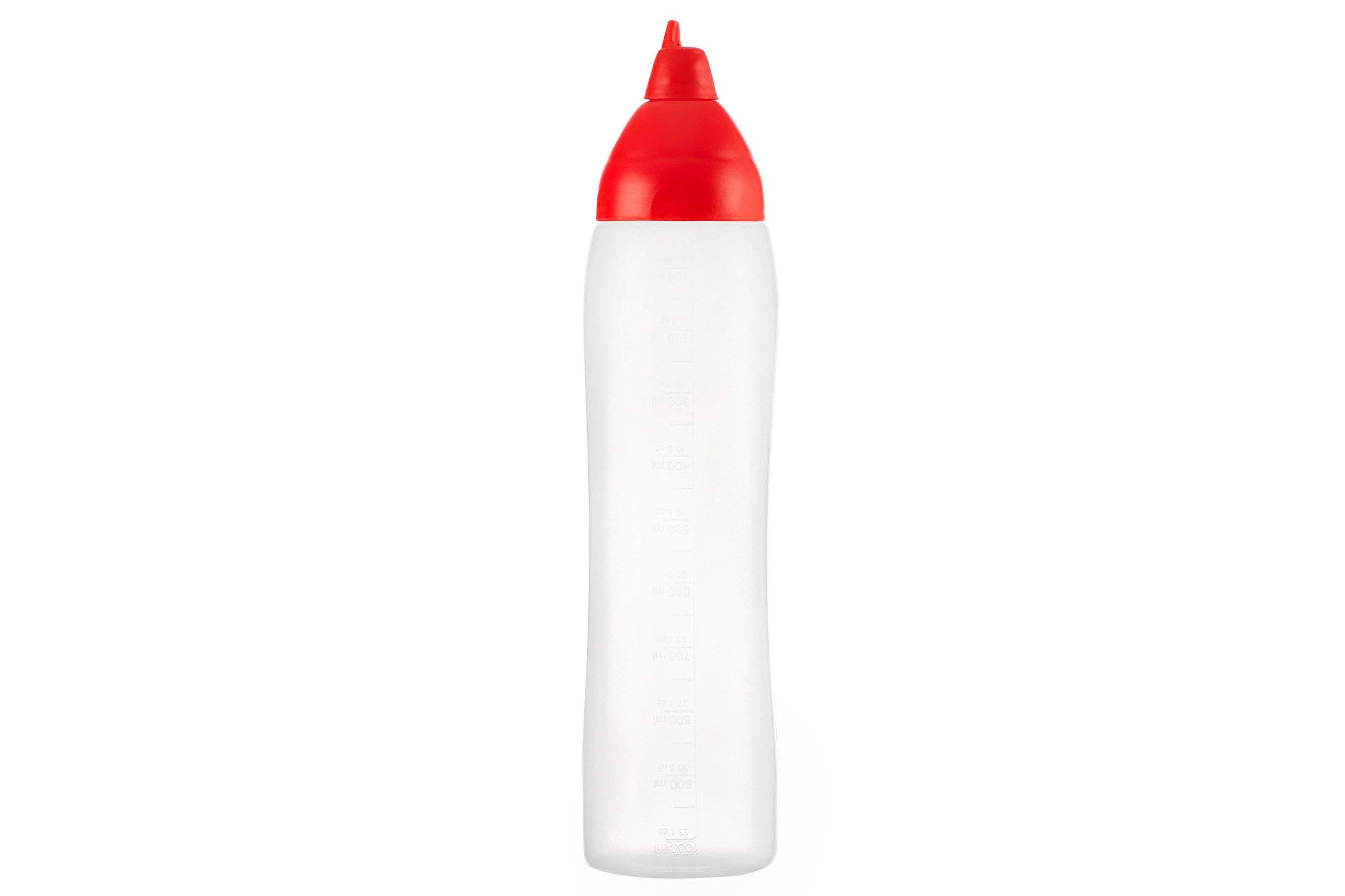 Non Drip Sauce Bottle with Red Lid 1000ml