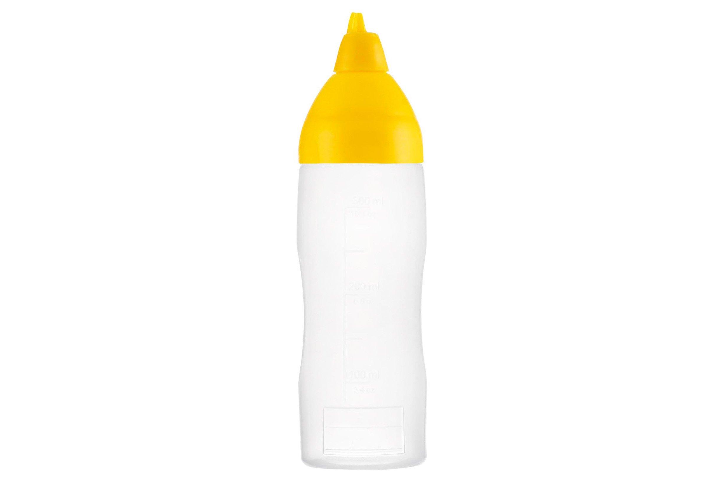 Non Drip Sauce Bottle with Yellow Lid