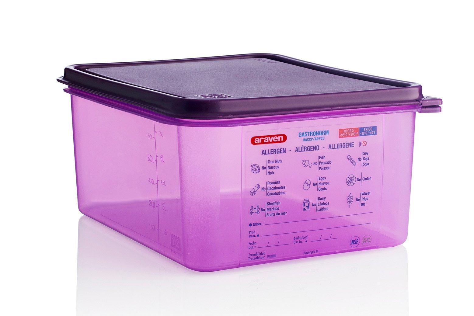 Allergen Poly Container Purple GN 1/2 10L