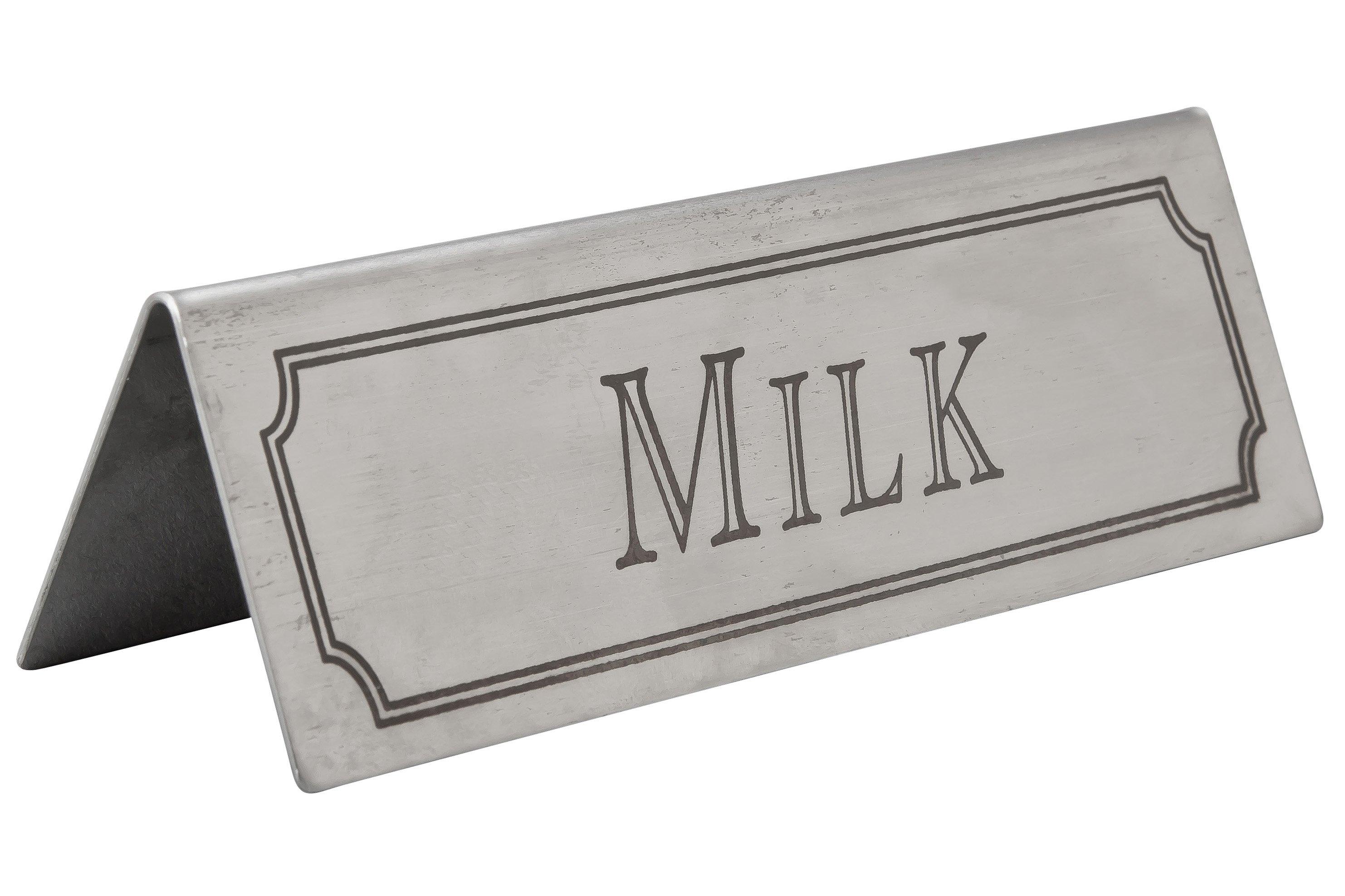 Milk Sign Stainless Steel