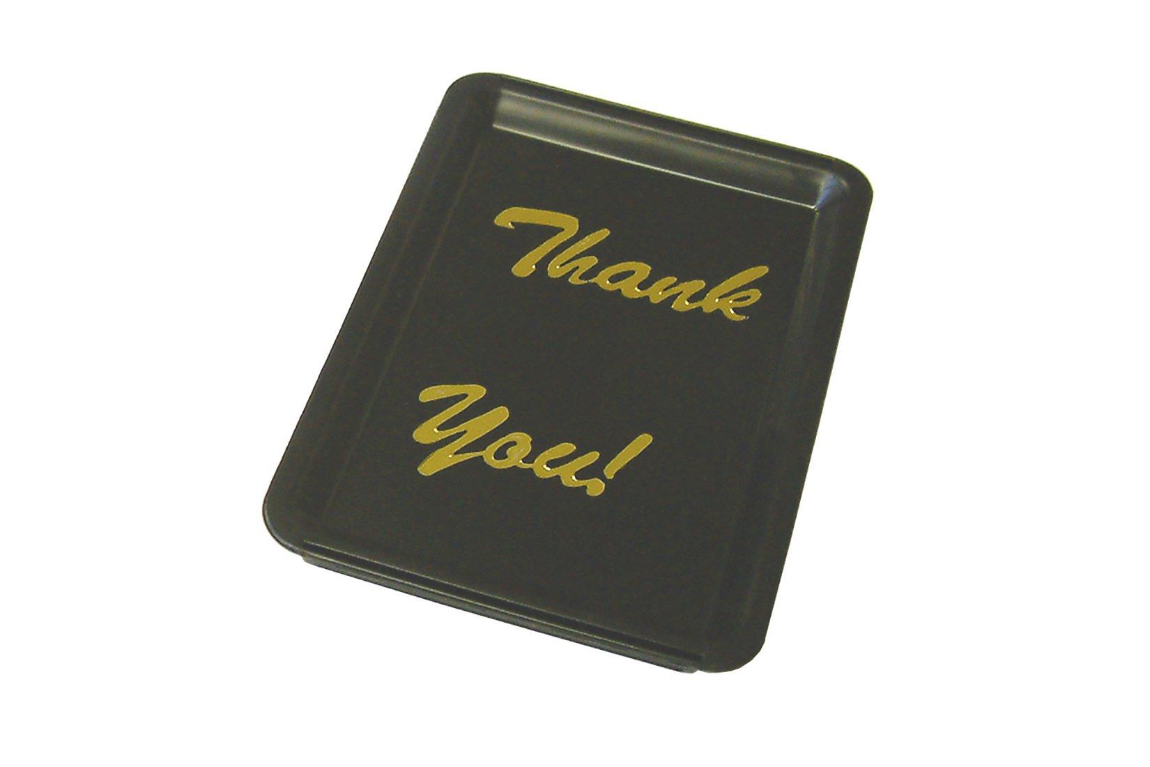 Black Plastic "Thank You" Tip Tray
