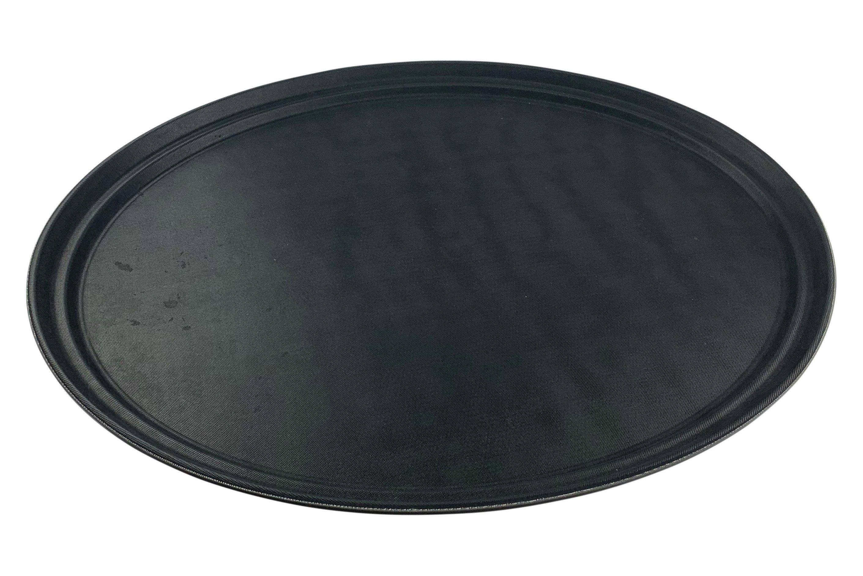 Black Non Slip Oval Tray