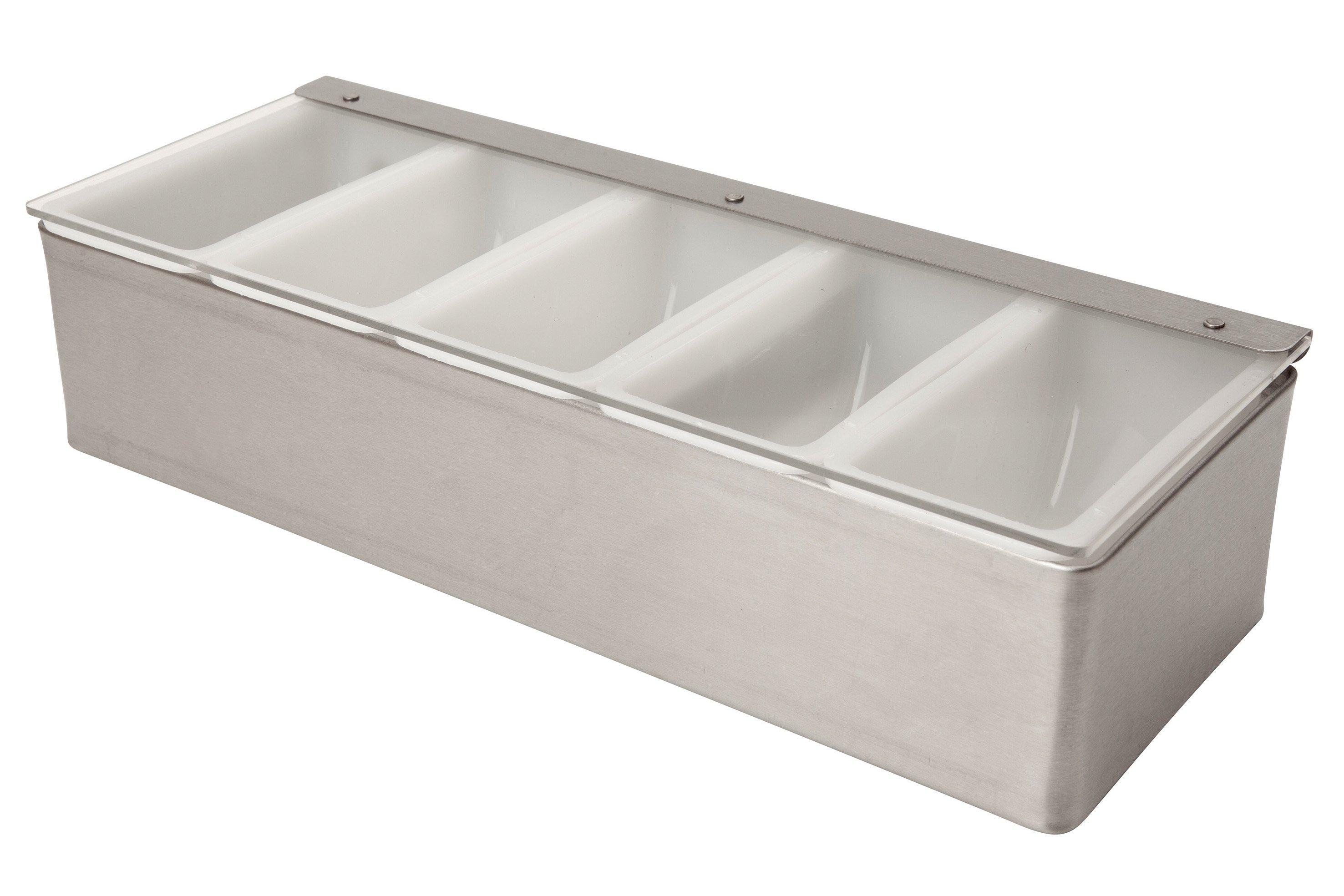 Stainless Steel Garnish Dispenser 5 Compartment