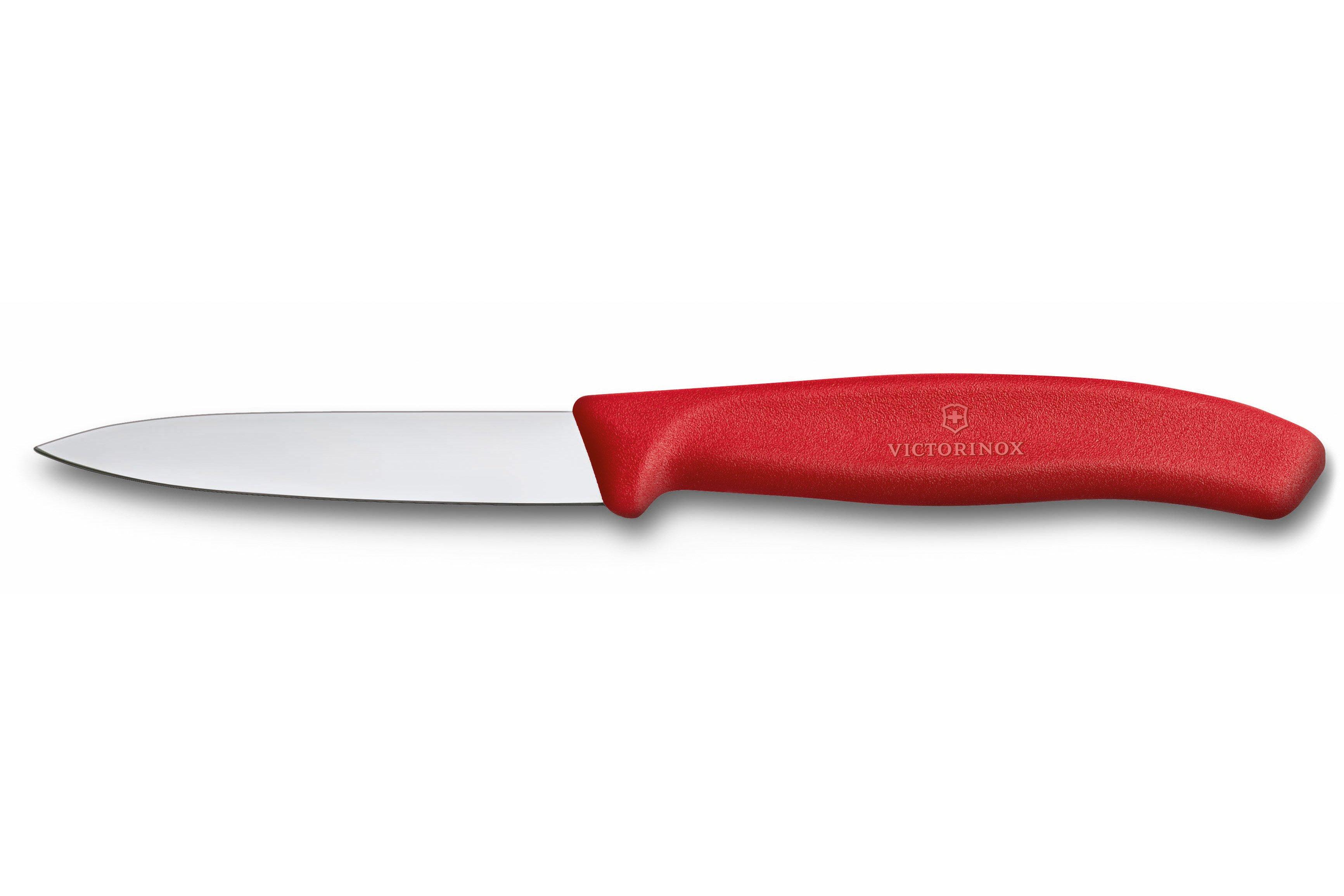 Victorinox Red Handled Pointed Tip Paring Knife 8cm