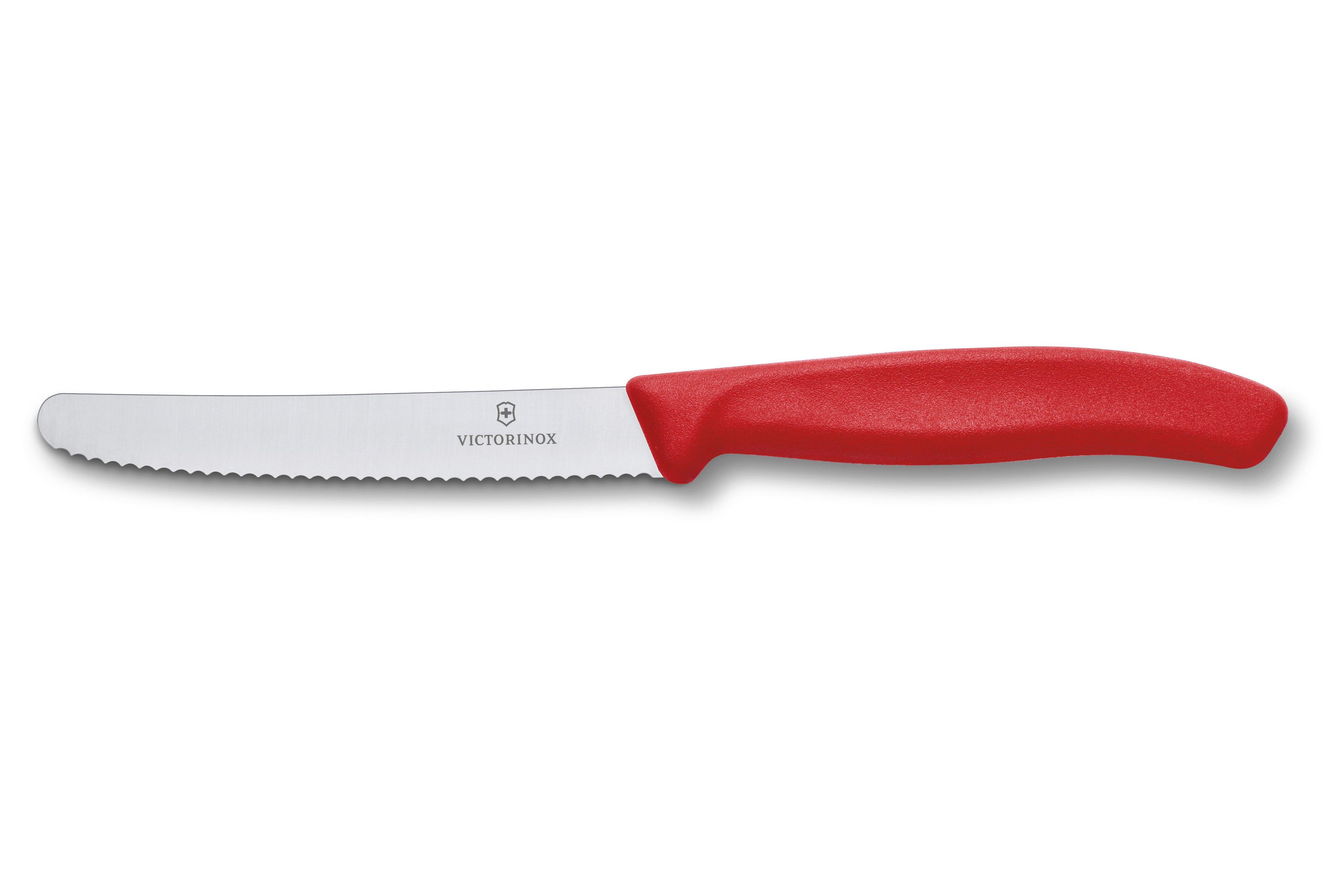 Victorinox Red Handled Tomato / Utility Serrated Edge Knife