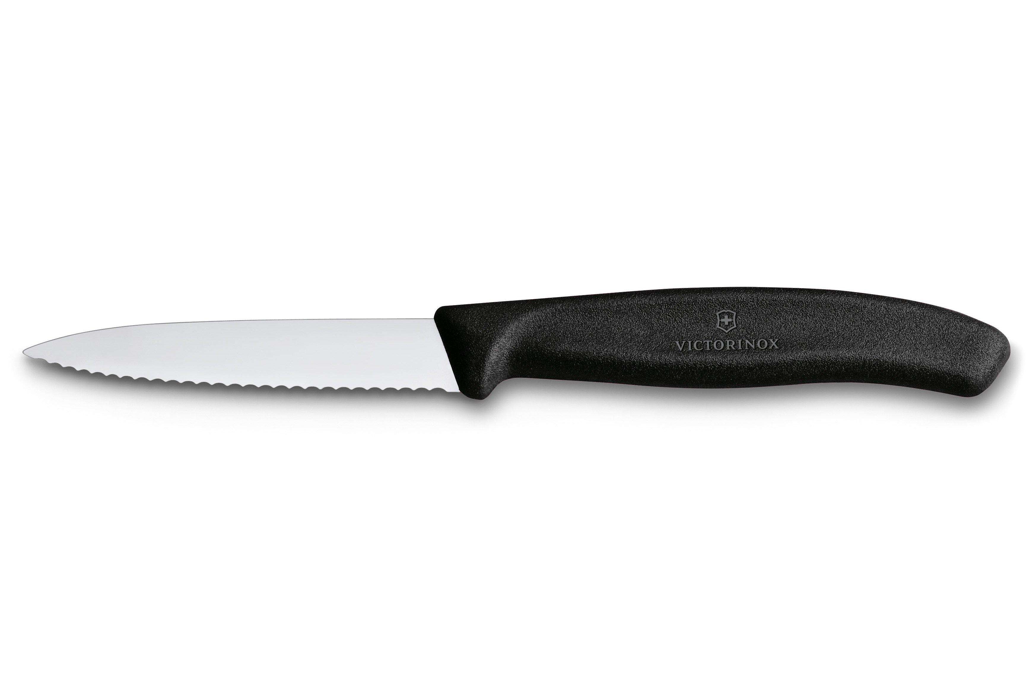 Victorinox Black Handled Pointed Tip Paring Knife 8cm