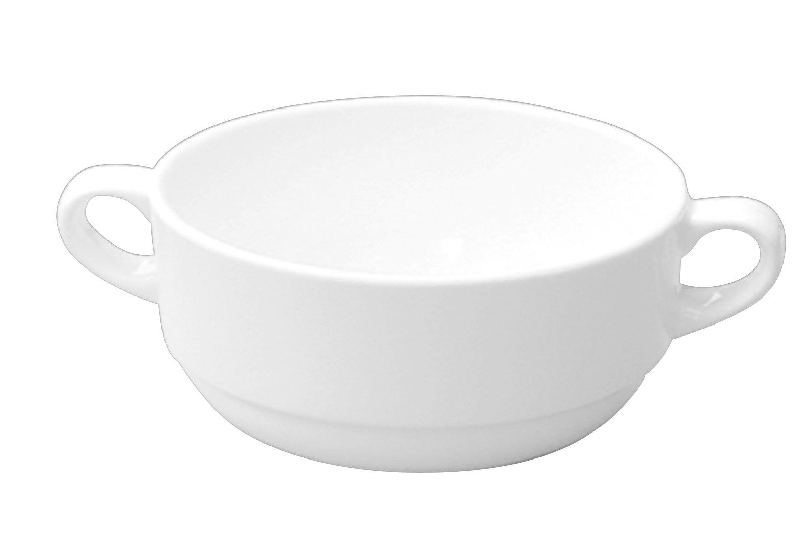 Churchill Alchemy White Handled Soup Bowl