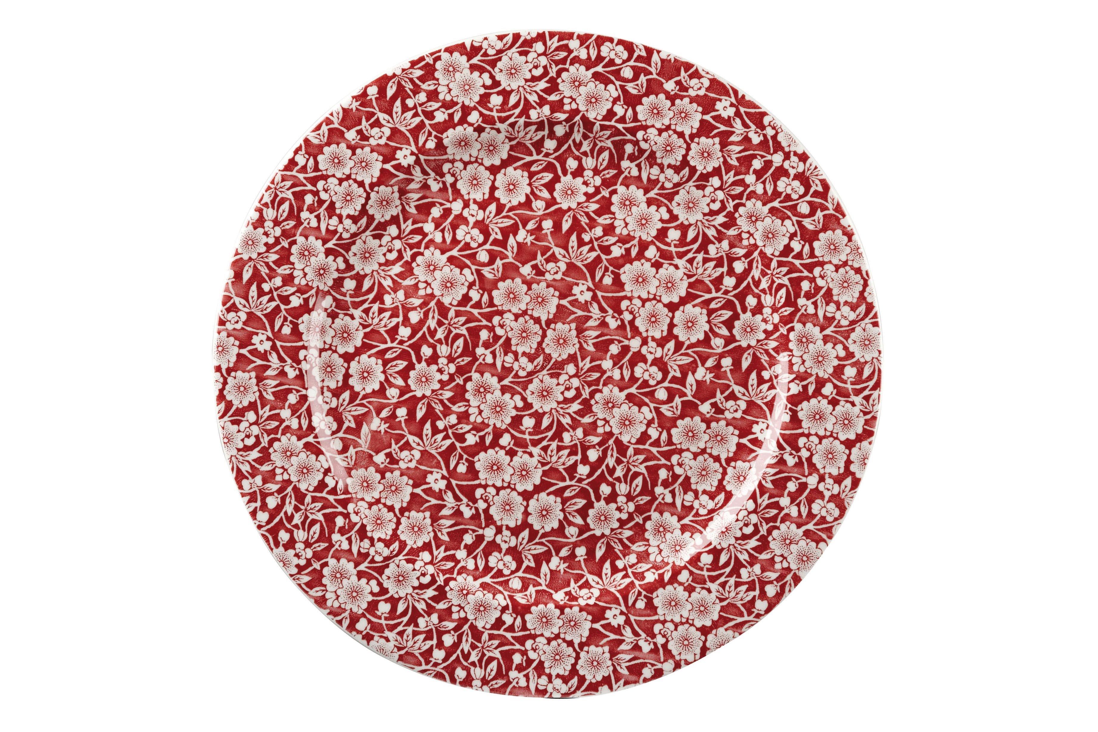 Churchill Cranberry Victorian Calico Plate