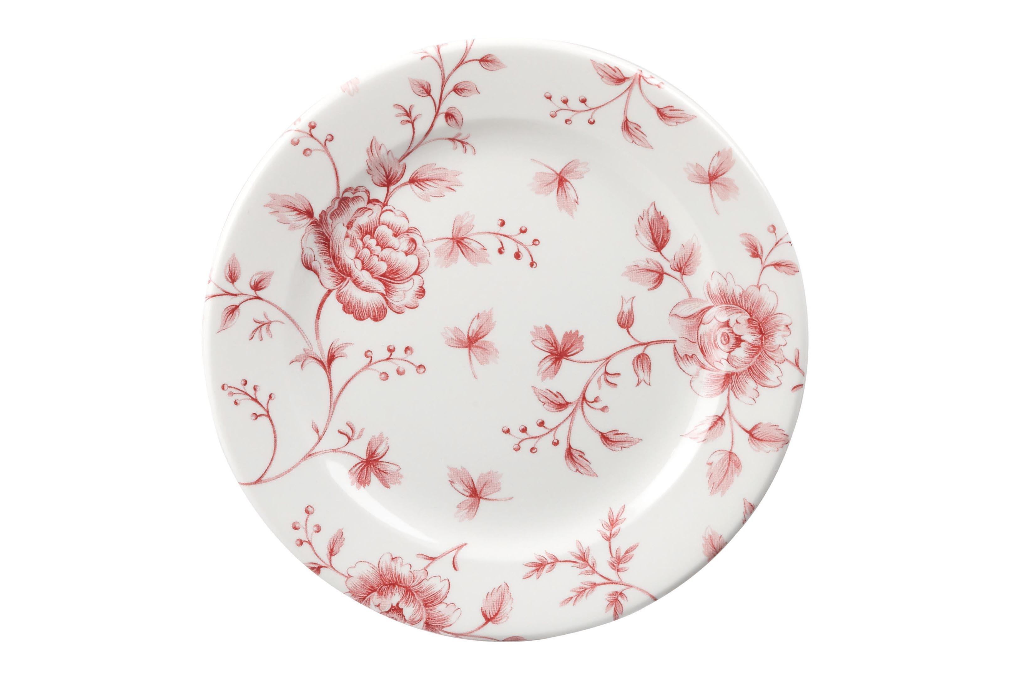 Churchill Cranberry Rose Chintz Tea Plate