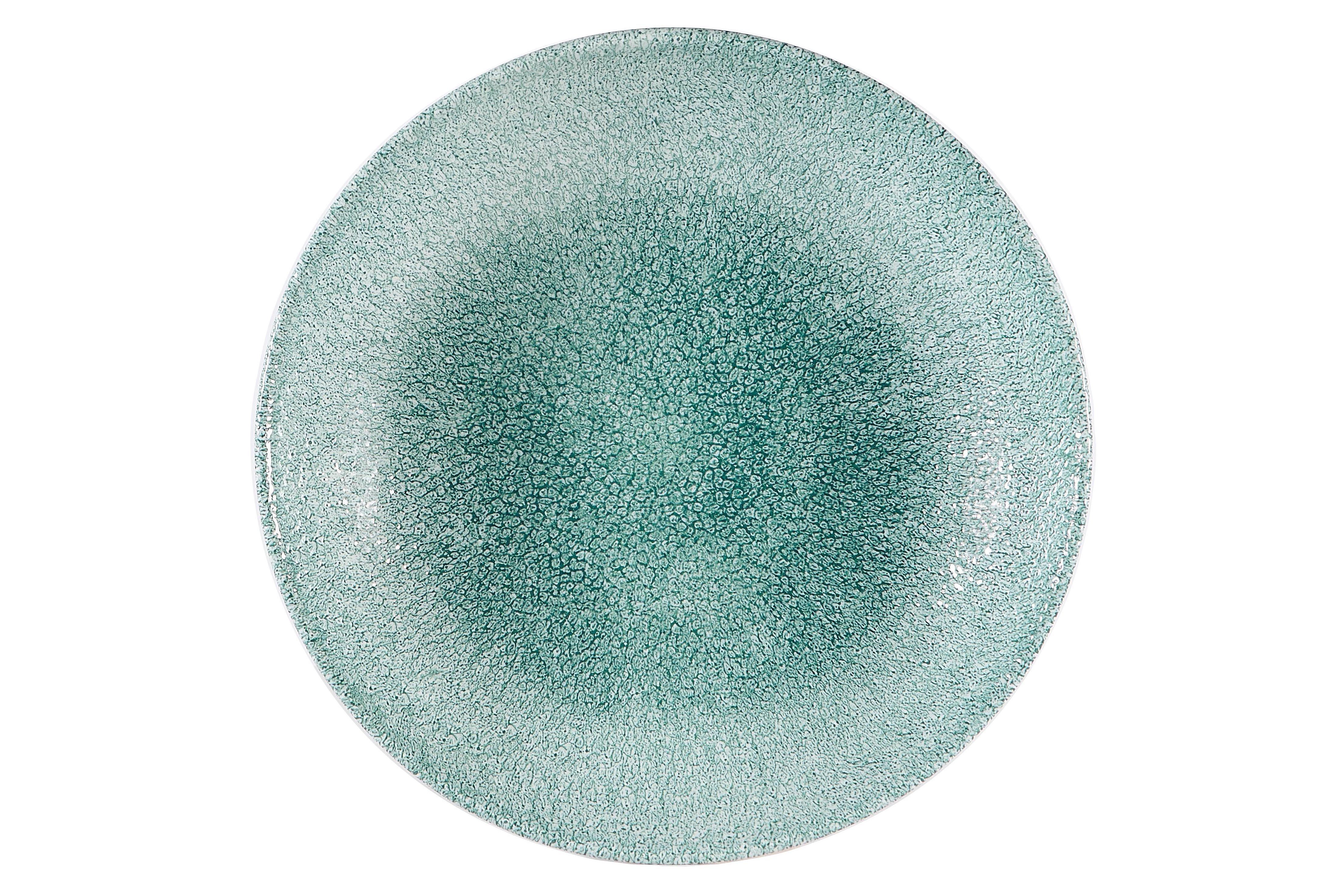 Churchill Jade Green Studio Prints Raku Coupe Plate 26cm