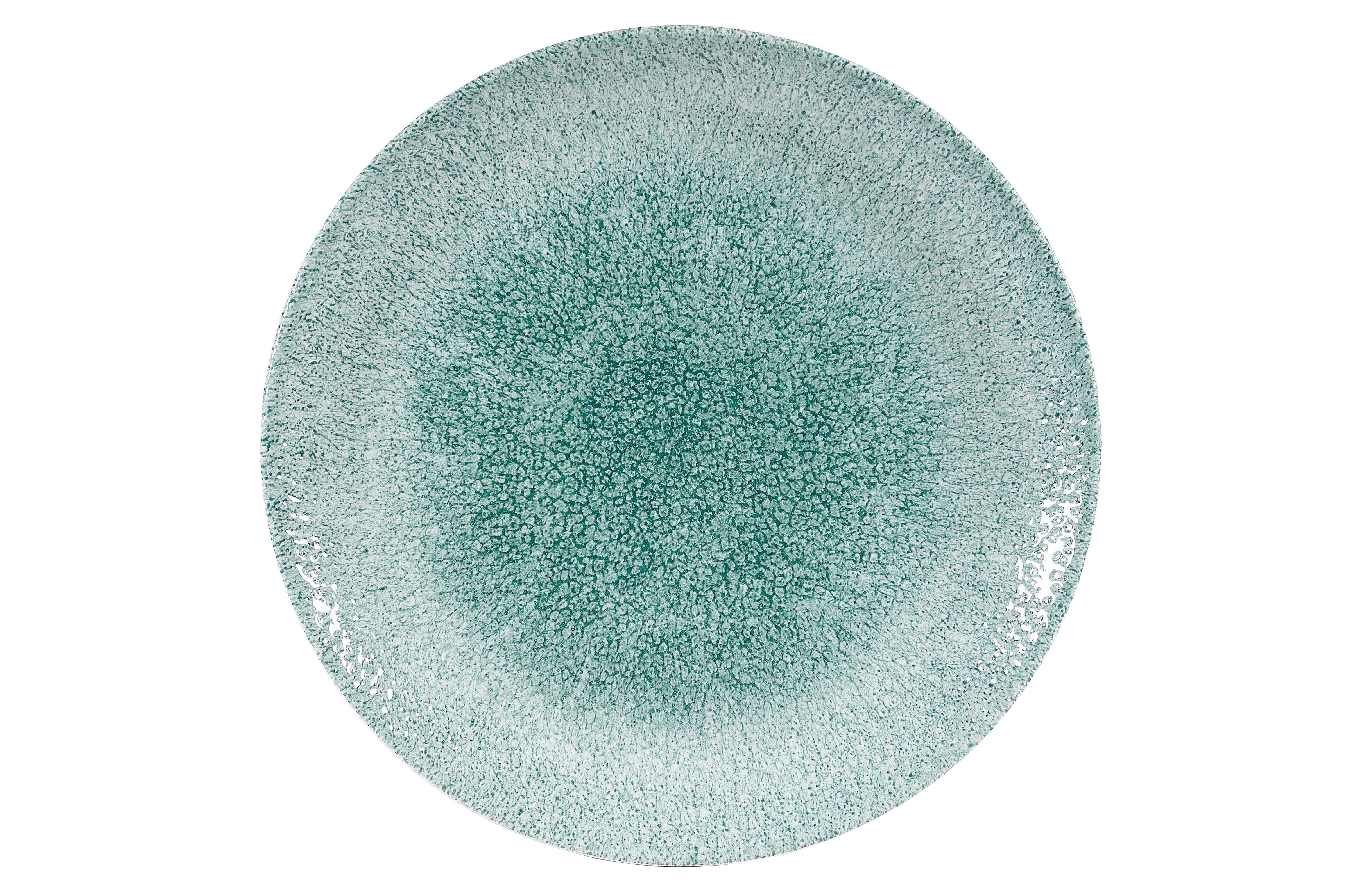 Churchill Jade Green Studio Prints Raku Coupe Plate 28.5cm