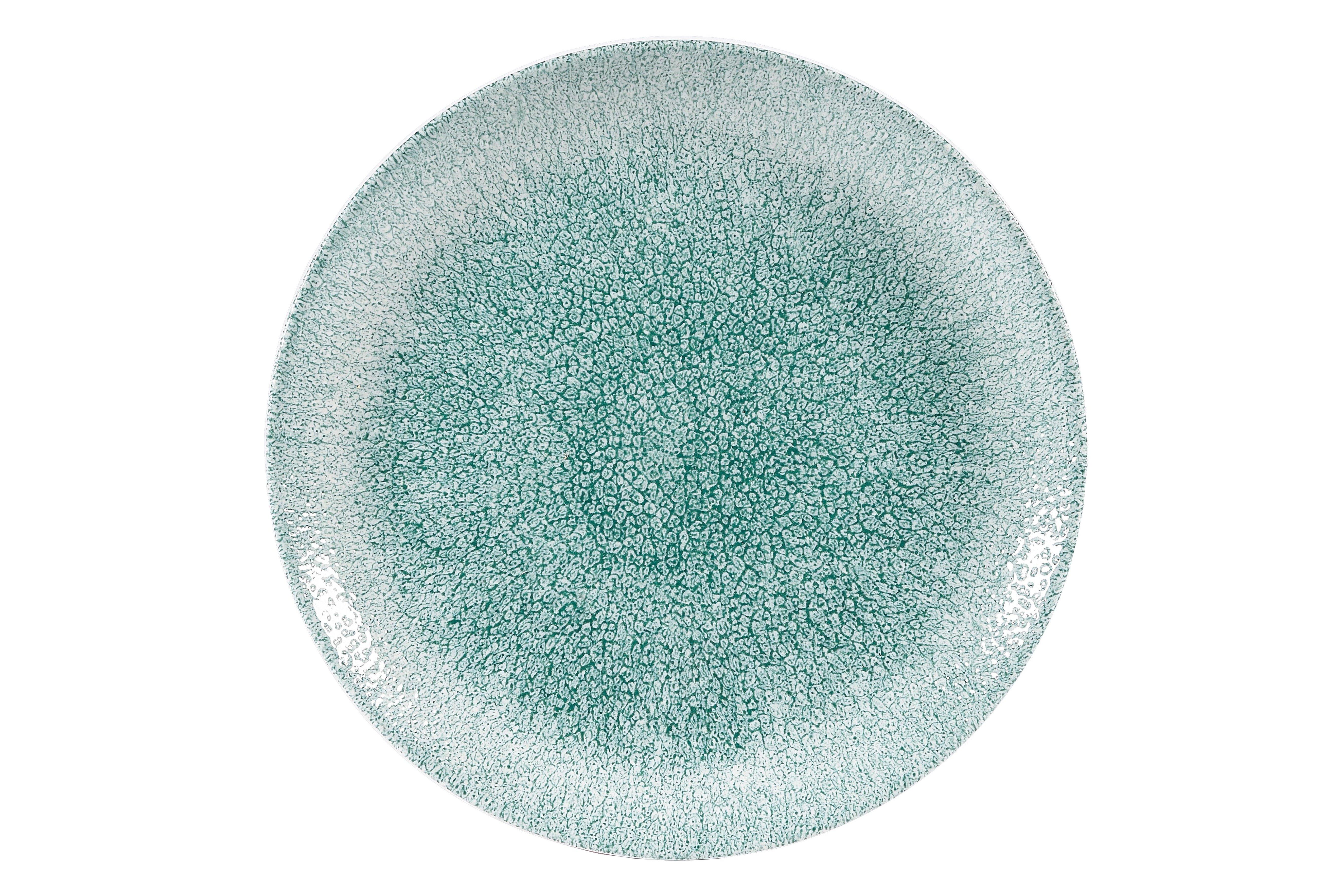 Churchill Jade Green Studio Prints Raku Coupe Plate 22cm