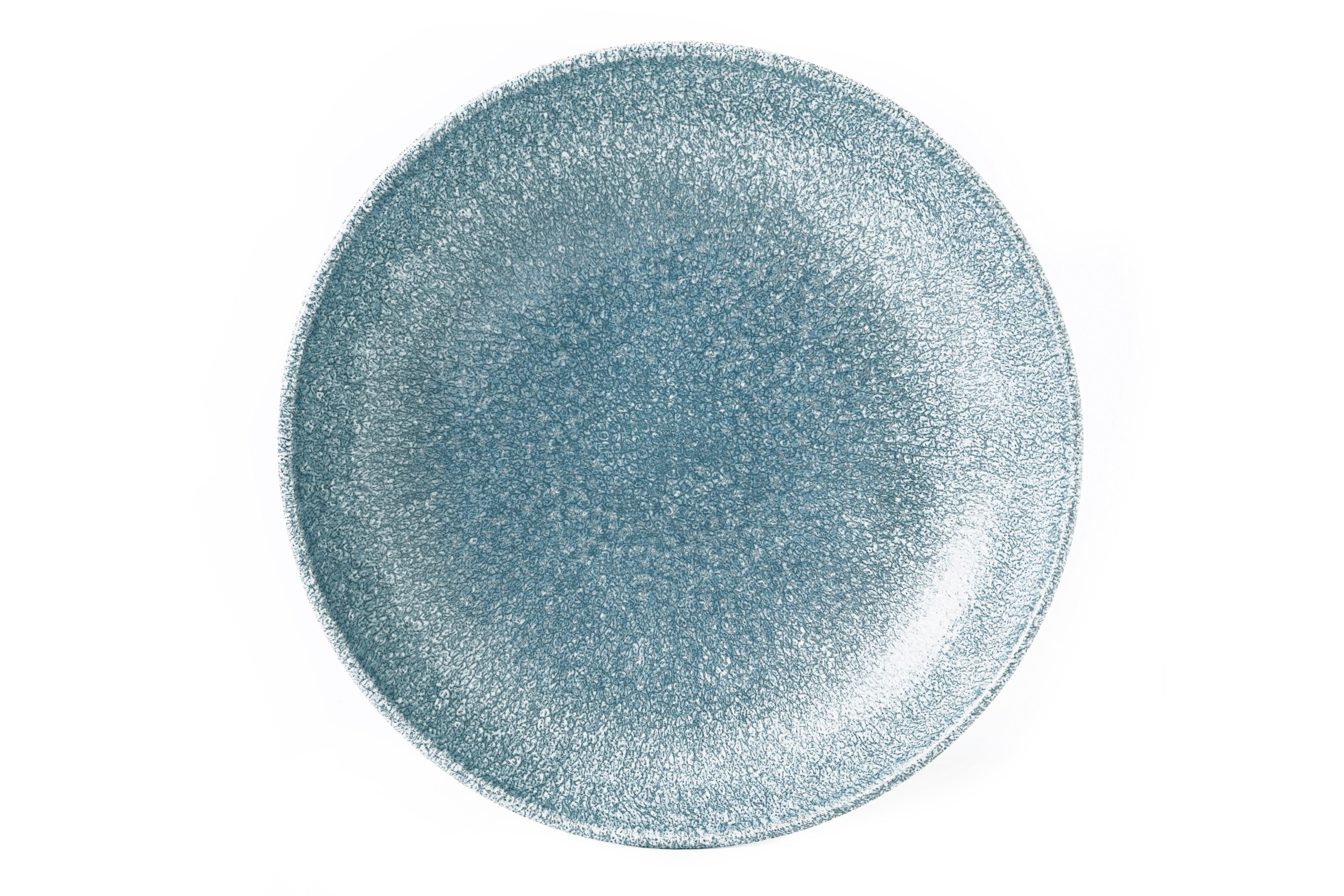 Churchill Studio Prints Raku Coupe Bowl Topaz Blue 25cm