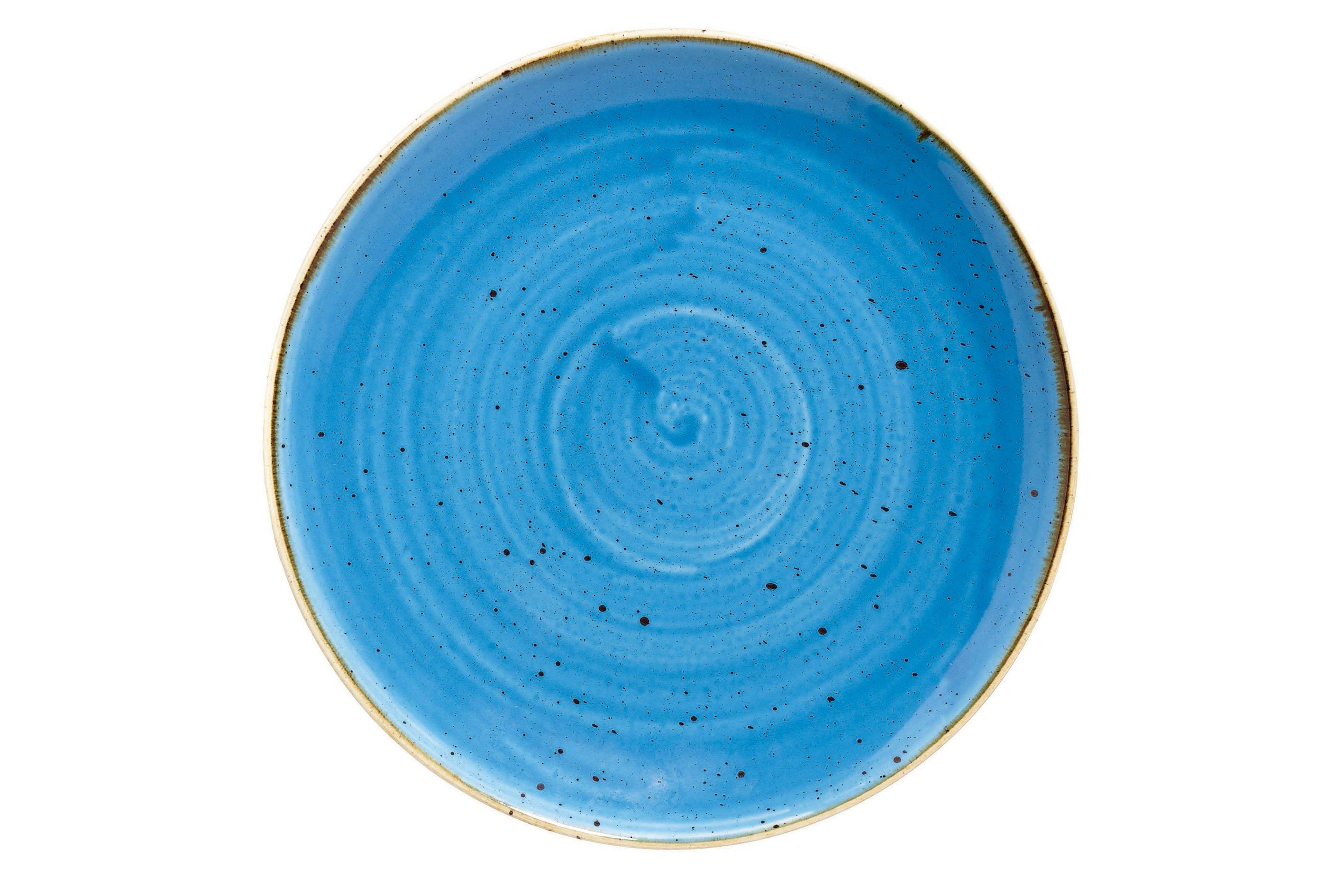 Churchill Cornflower Blue Stonecast Coupe Plate 21.7cm