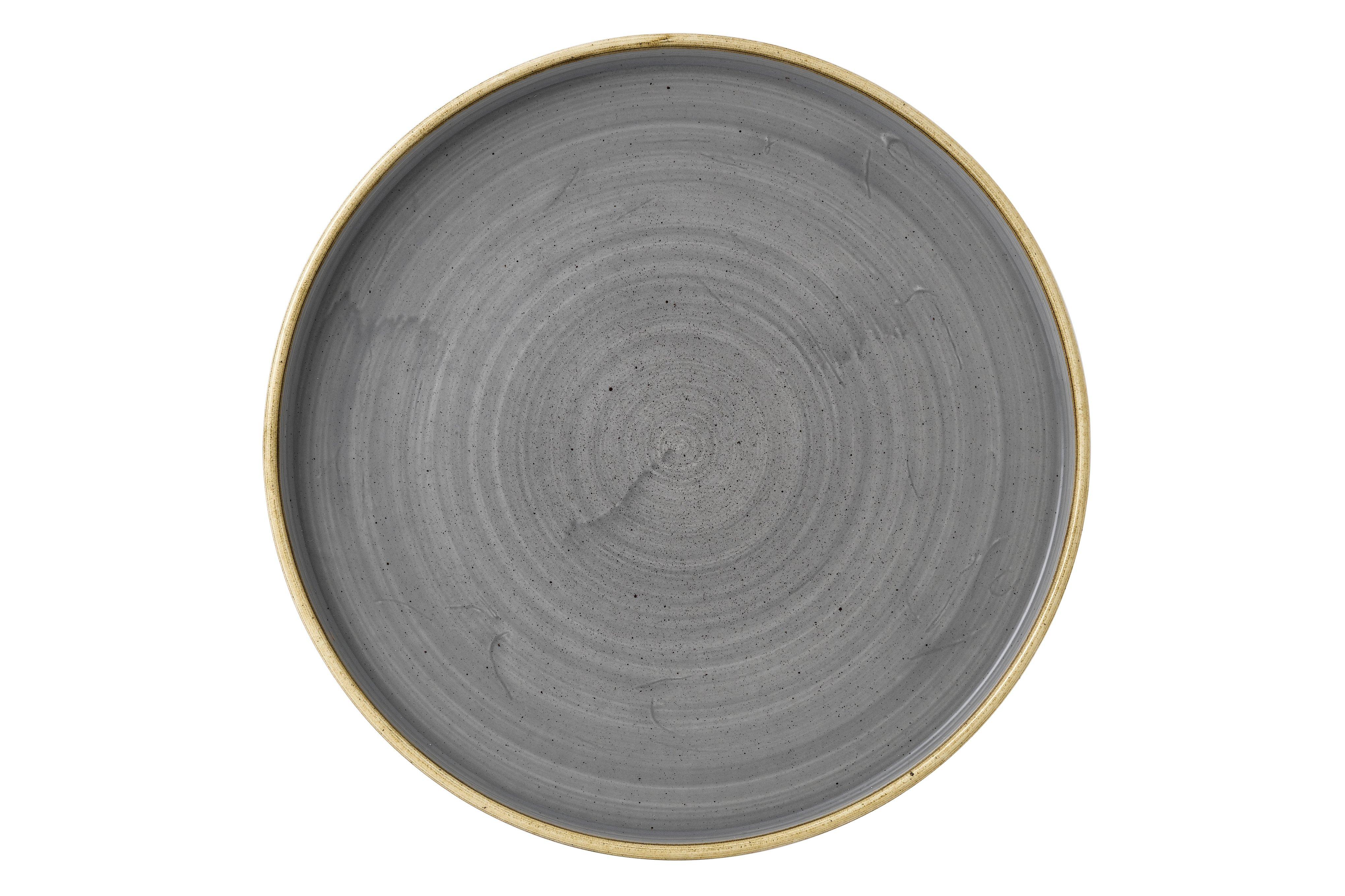 Churchill Peppercorn Grey Stonecast Walled Chefs Plate 21x2cm