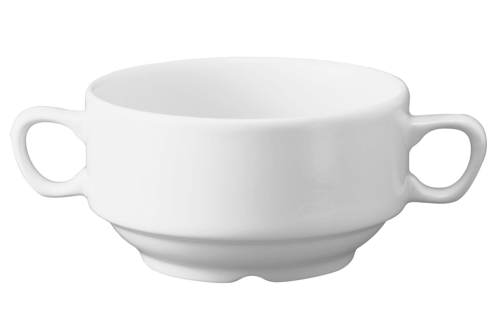 Churchill White Handled Soup Bowl