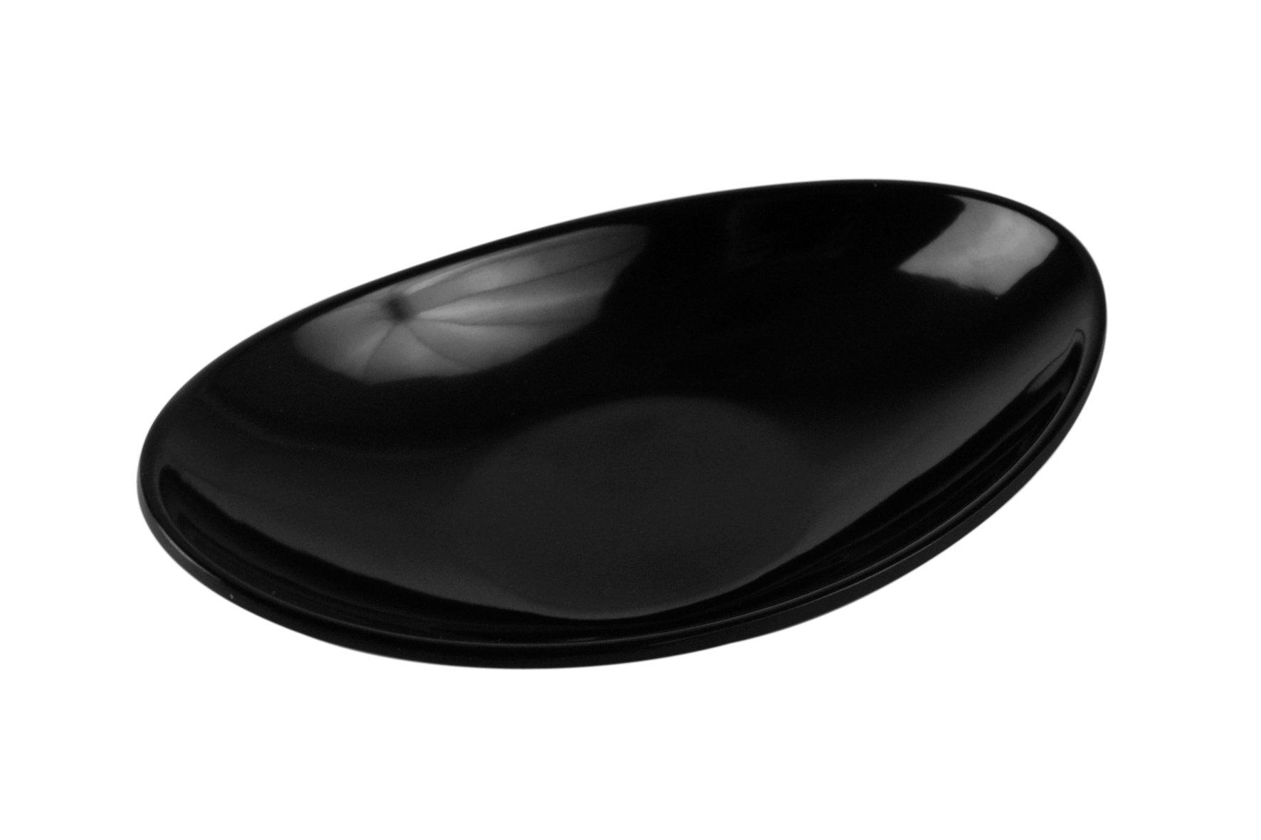 Dalebrook Matt Finished Black Melamine Reef Low Dish