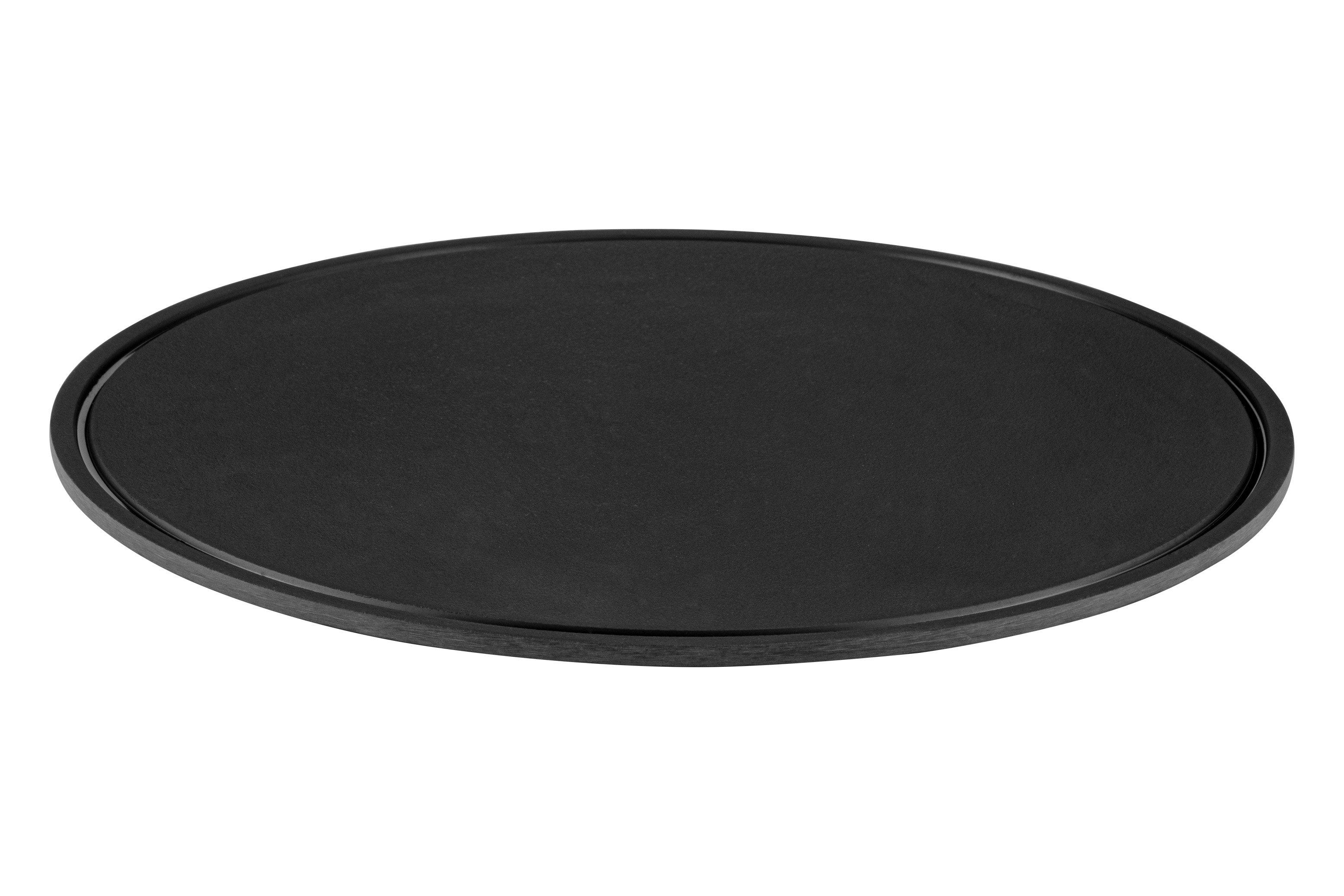 Black Slate Effect Melamine Round Platter