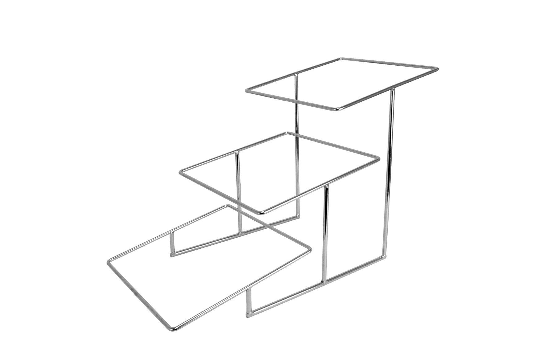 Chrome Plated 3 Tier Angled Stand