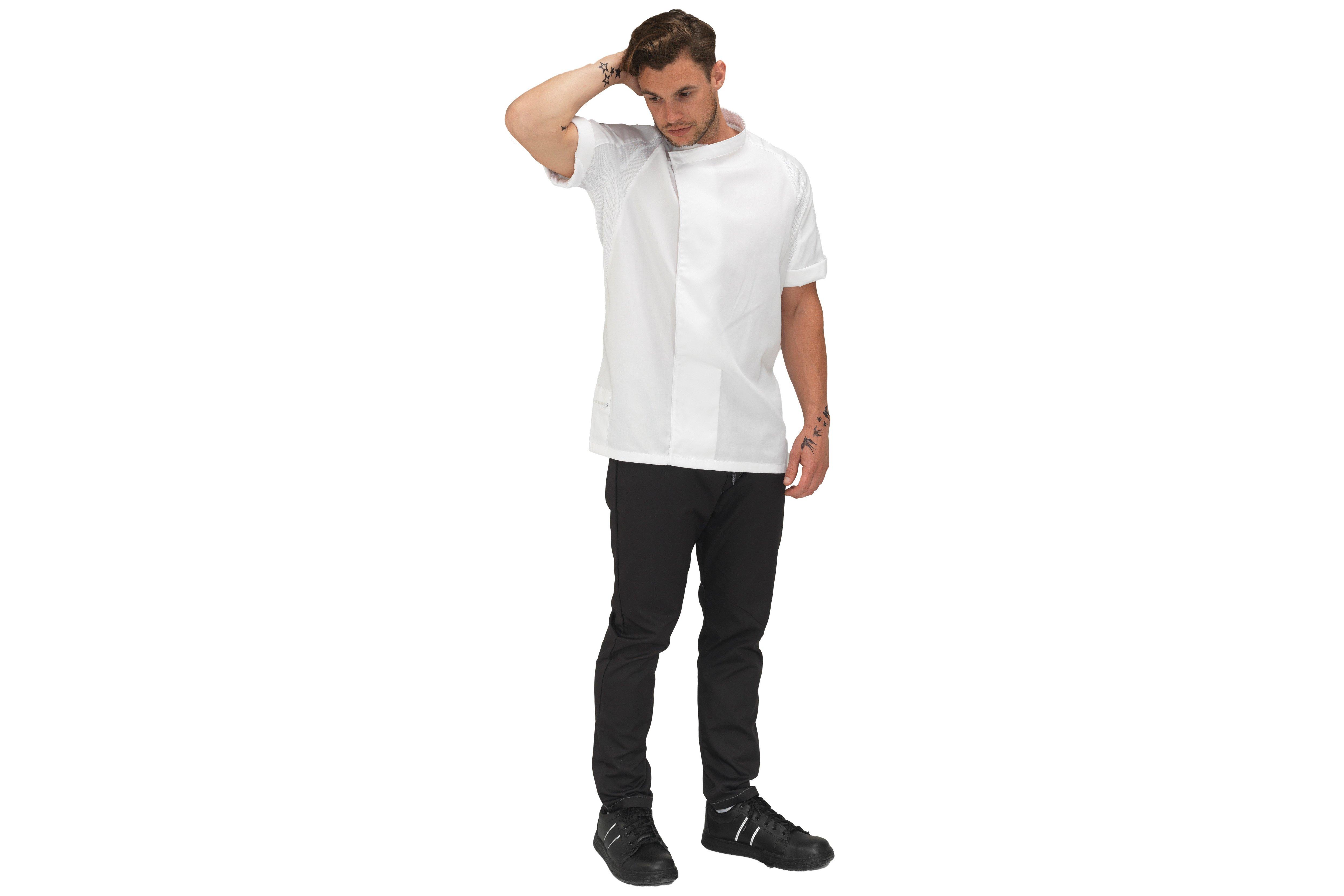 Le Chef White/Black Cool & Lite Short Sleeve Tunic XX Large