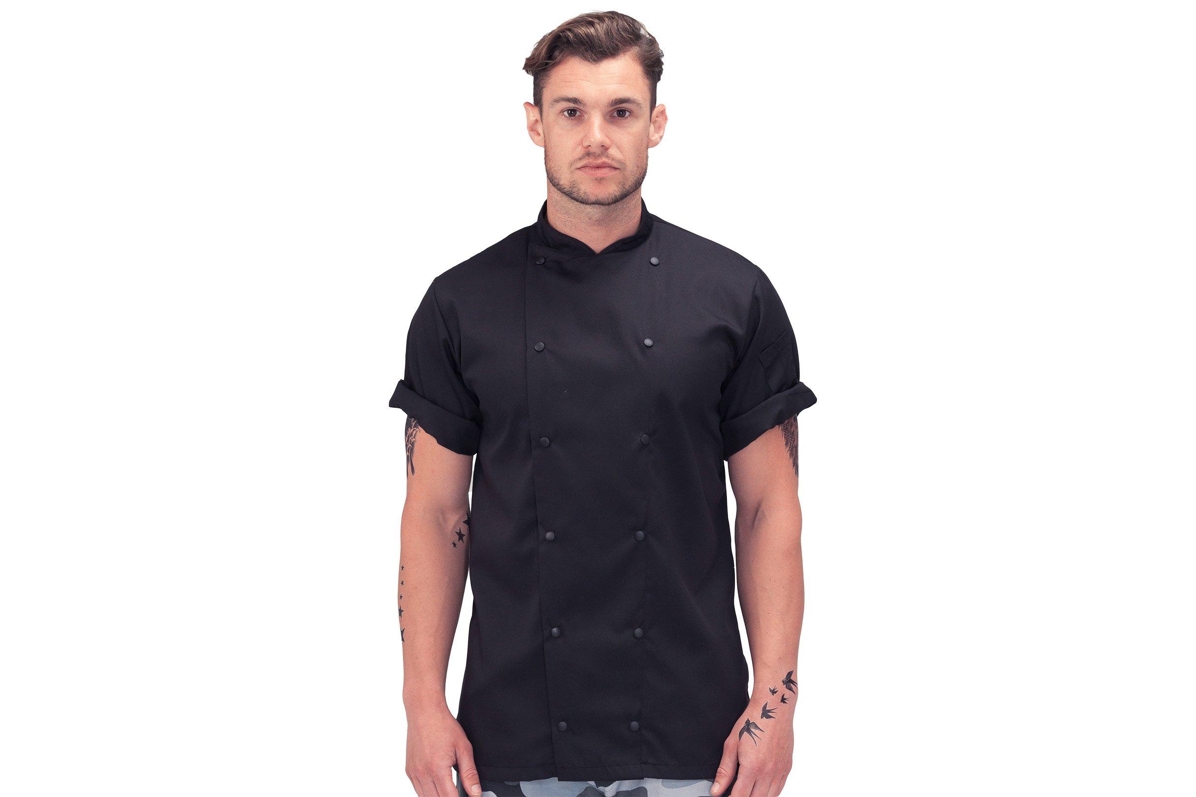 Le Chef Black Original Short Sleeve Jacket Medium