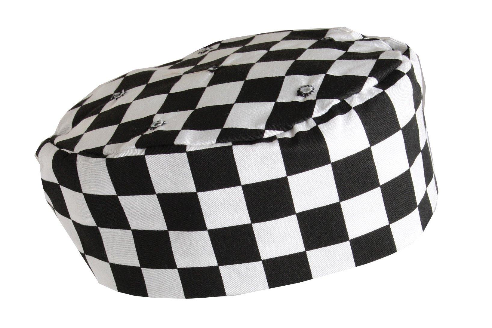 Black and White Big Check Skullcap Large
