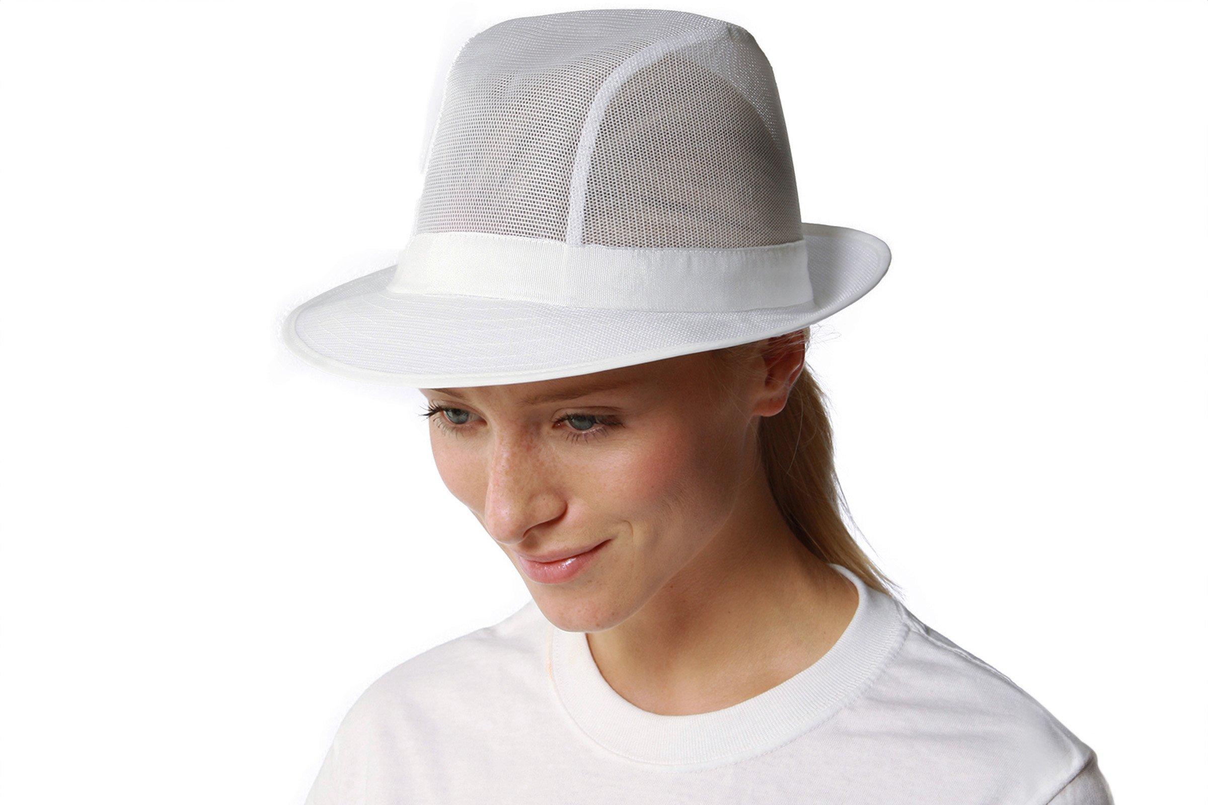 White Unisex Trilby Medium