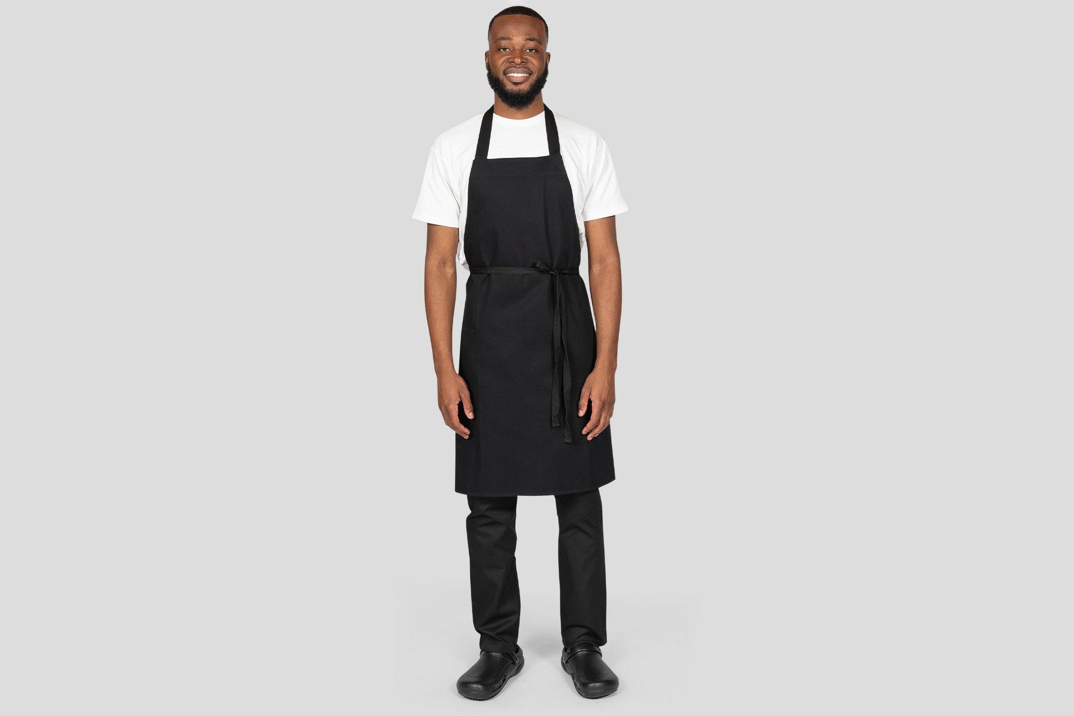 Black Bib Apron 71x91cm