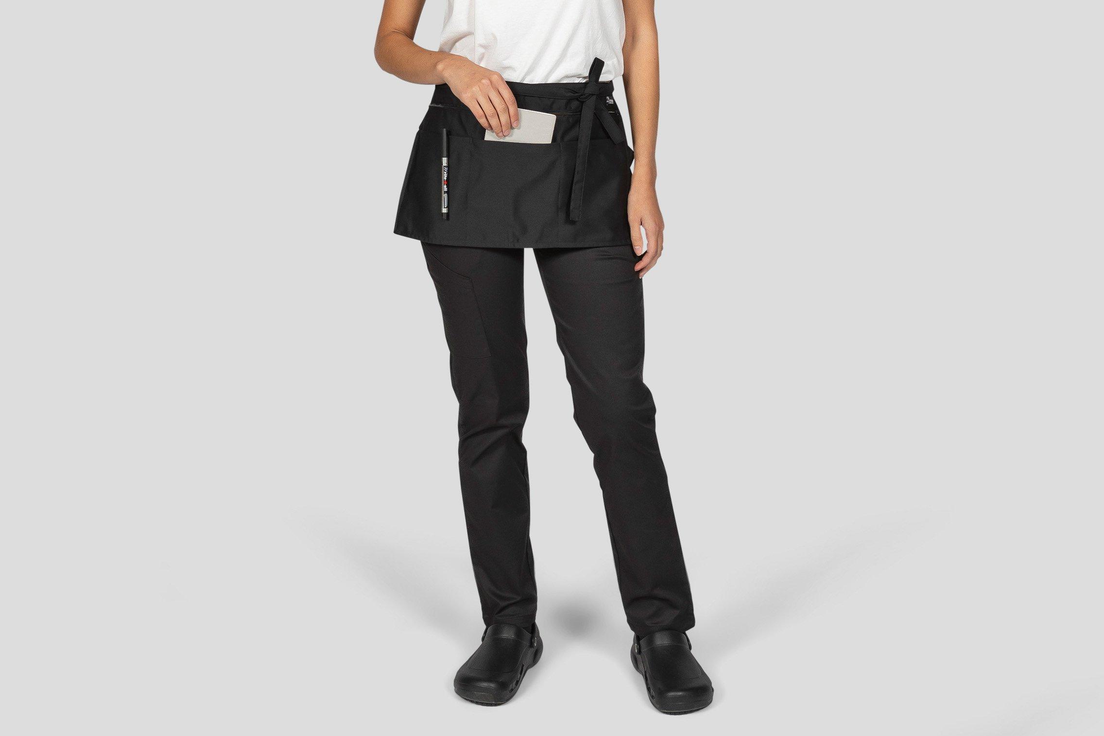 Black Waist Money Apron Zip Pocket