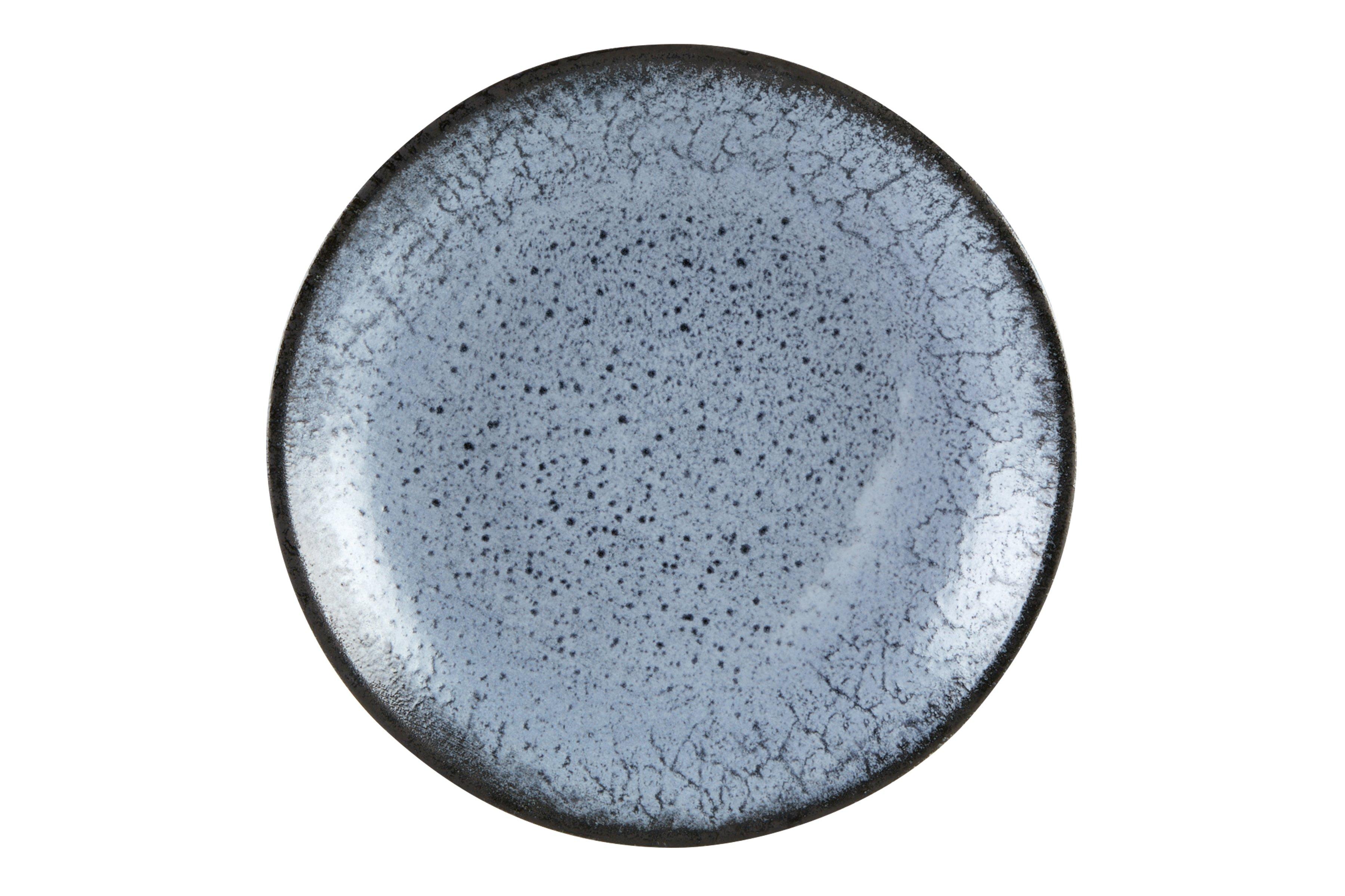 Porcelite Aura Ice Blue Glacier Coupe Plate 31cm