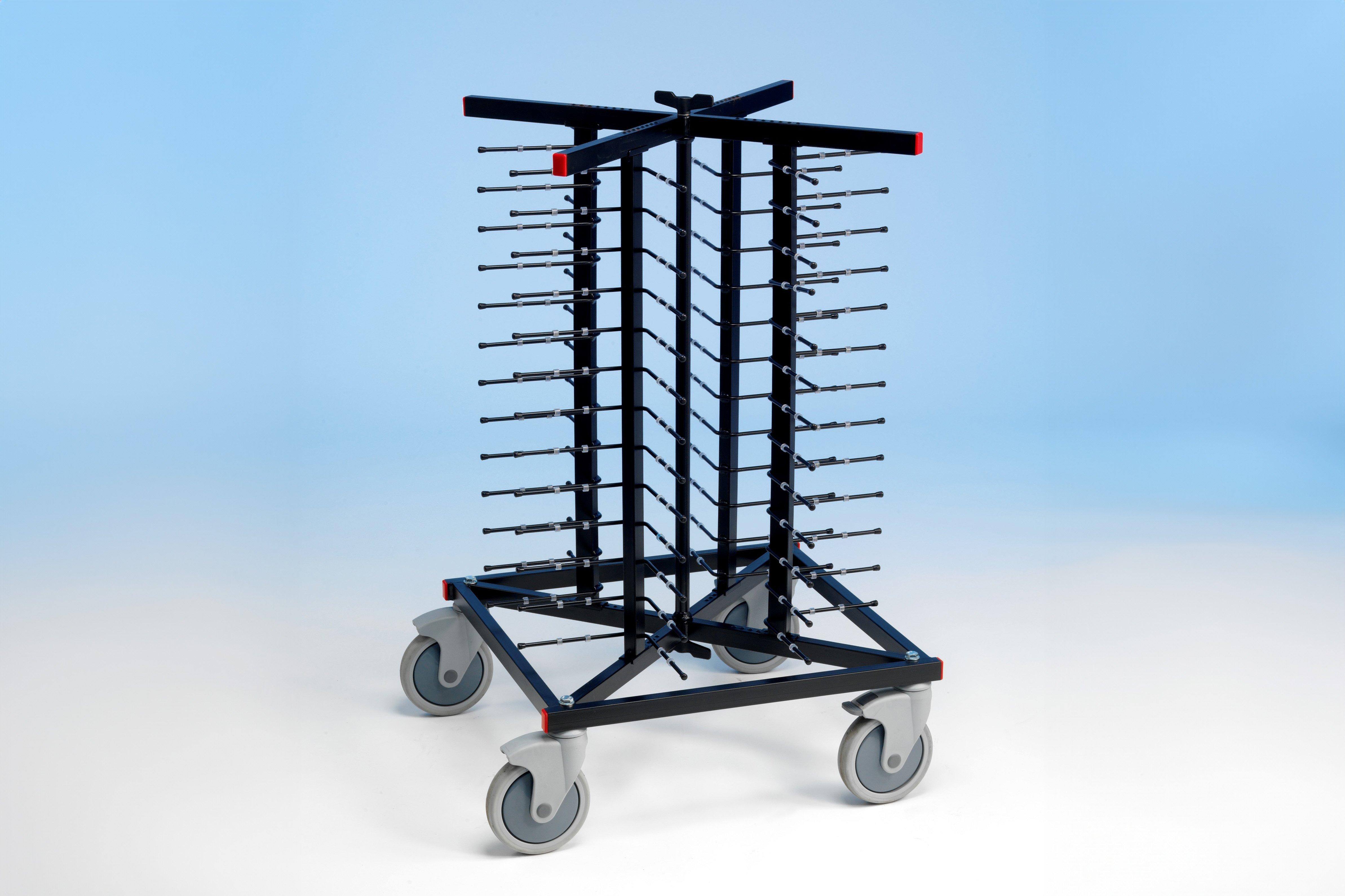 Mobile Plate Rack 52 Plate Black